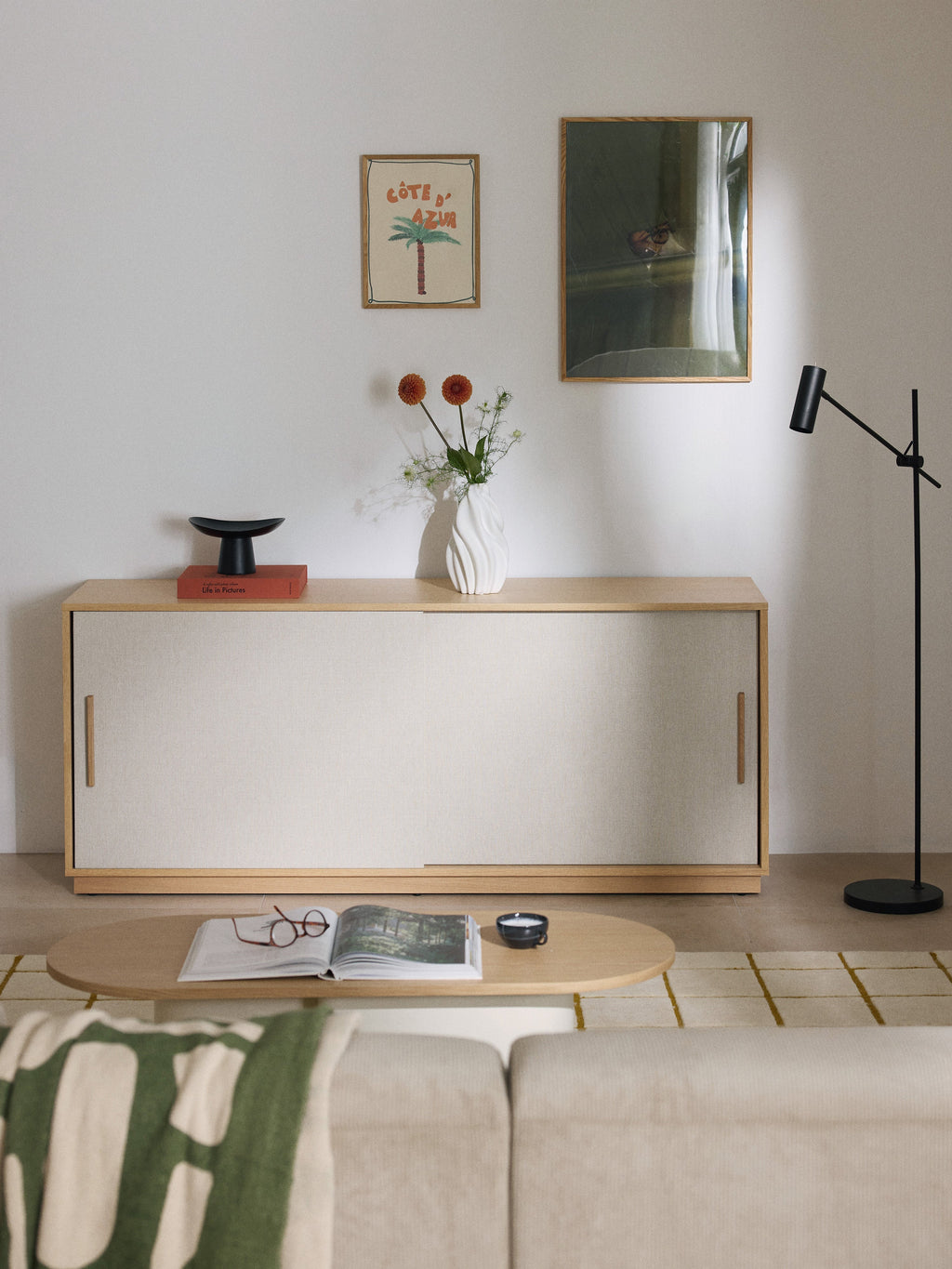 Wisp Wooden Sideboard with Upholstered Front