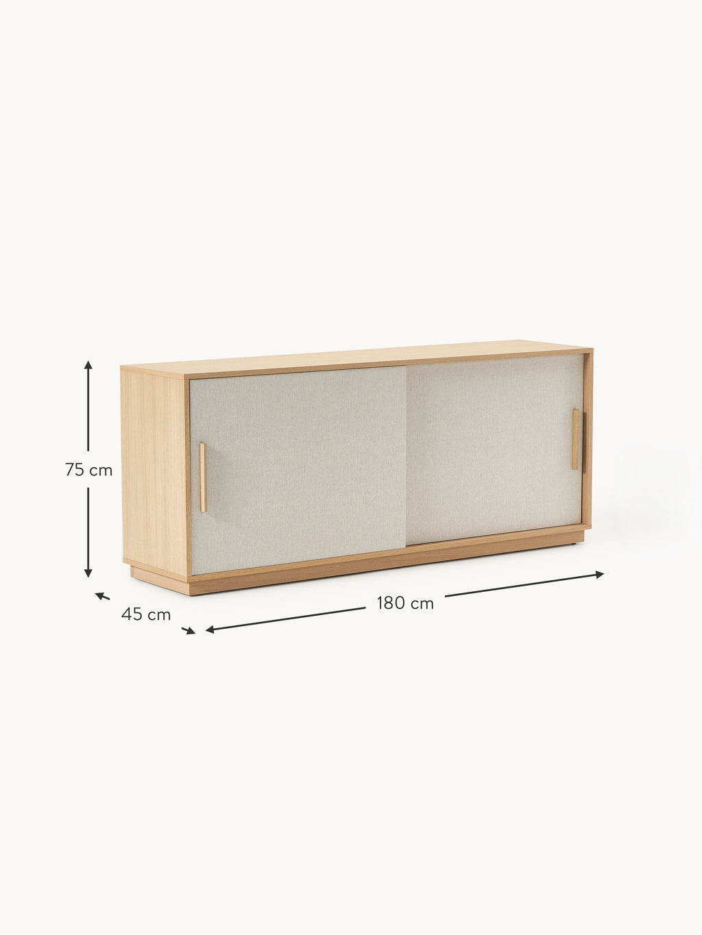 Wisp Wooden Sideboard with Upholstered Front