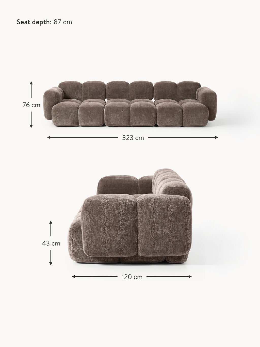 Tayla Modular Sofa (4-seater)