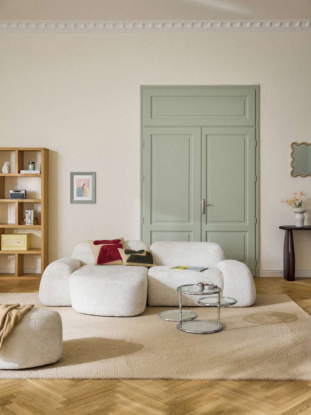 Wolke Teddy Bouclé Chaise Corner Module