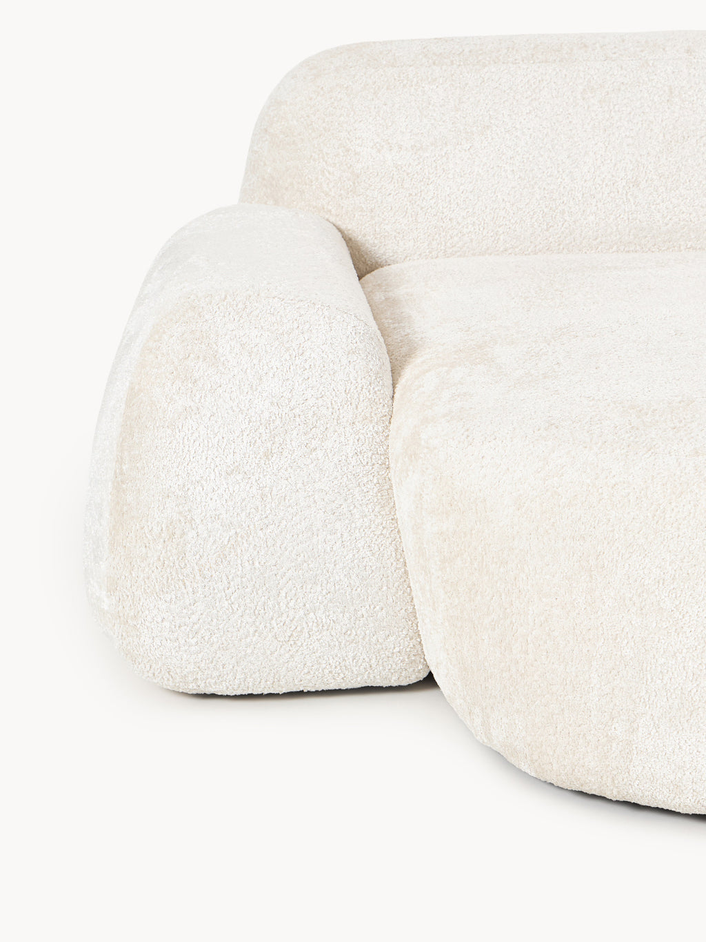 Wolke Teddy Bouclé Chaise Corner Module