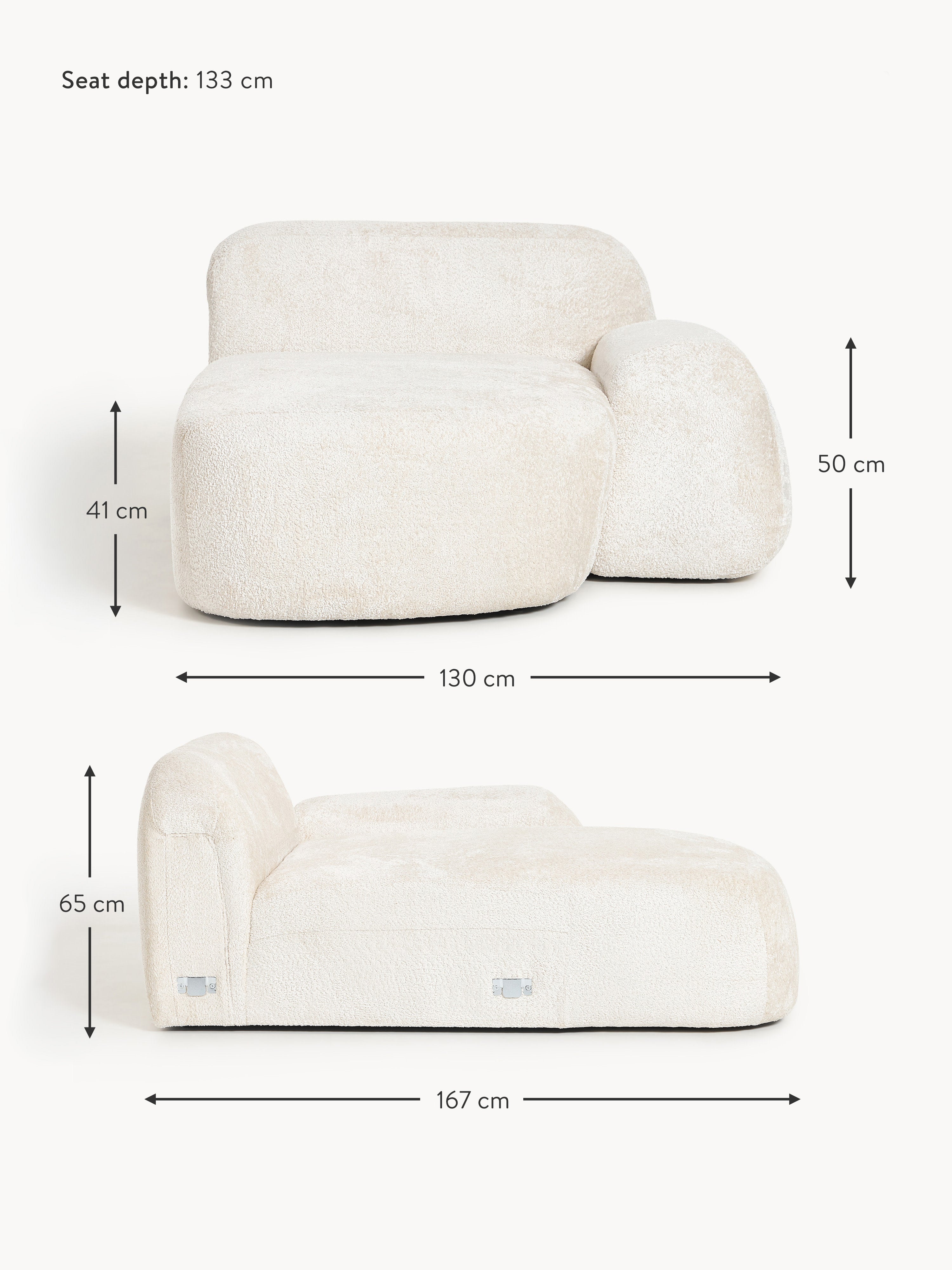 Wolke Teddy Bouclé Chaise Corner Module