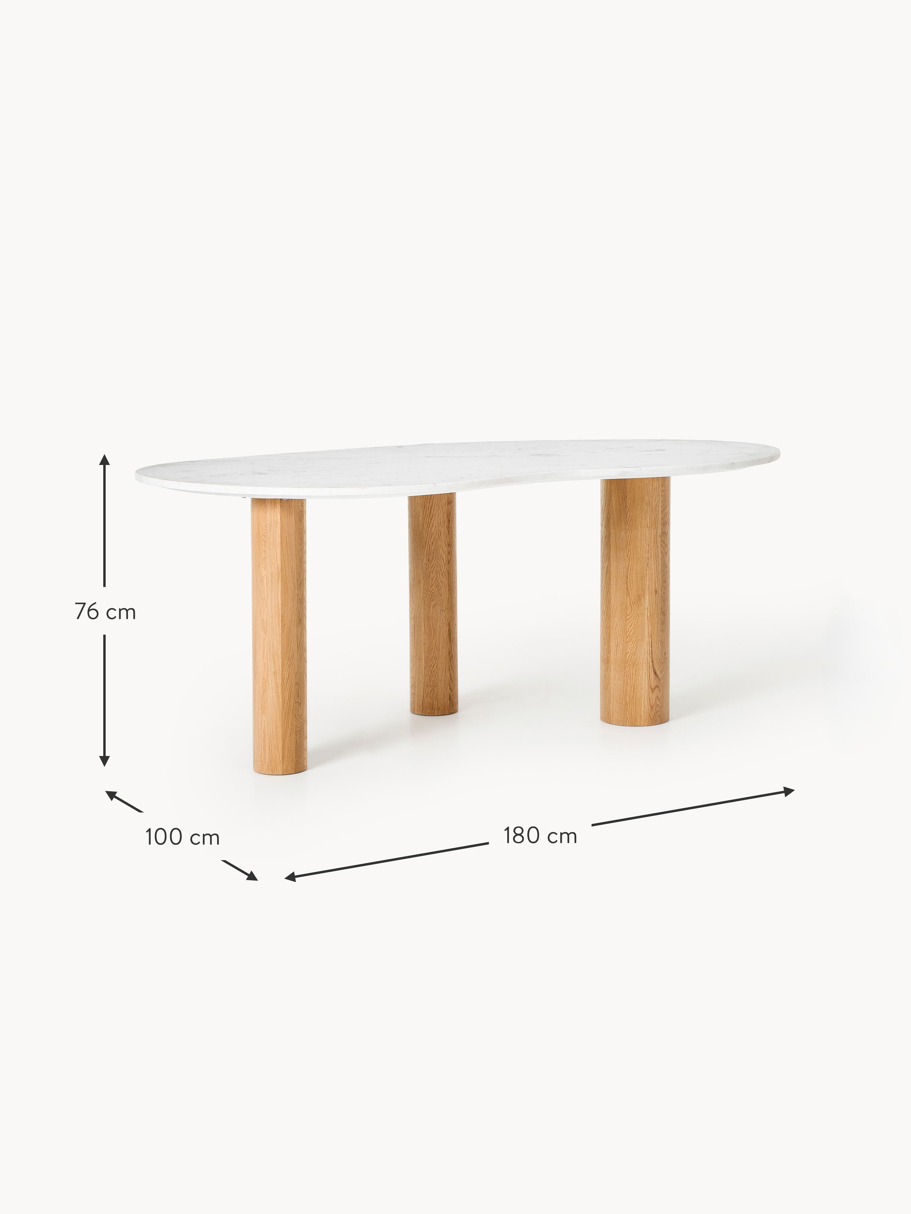 Naruto Organic-Shaped Marble Dining Table, in various sizes