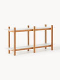 Gallery image 1 - Oak Shelving Unit Alex with Glass Shelves