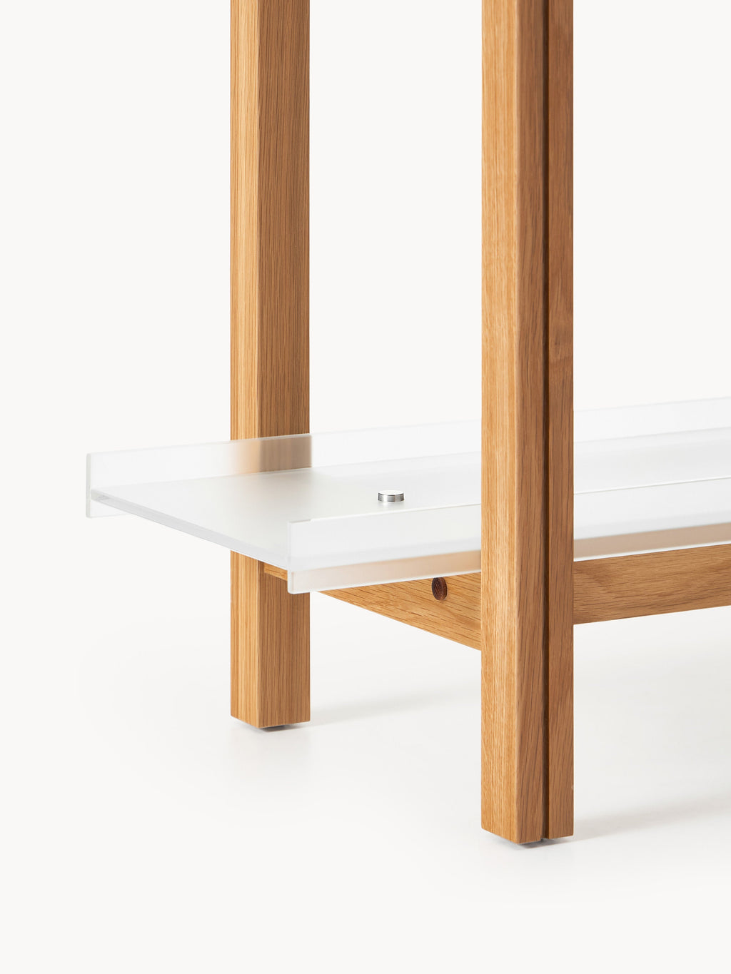 Alex Oak Shelving Unit with Glass Shelves