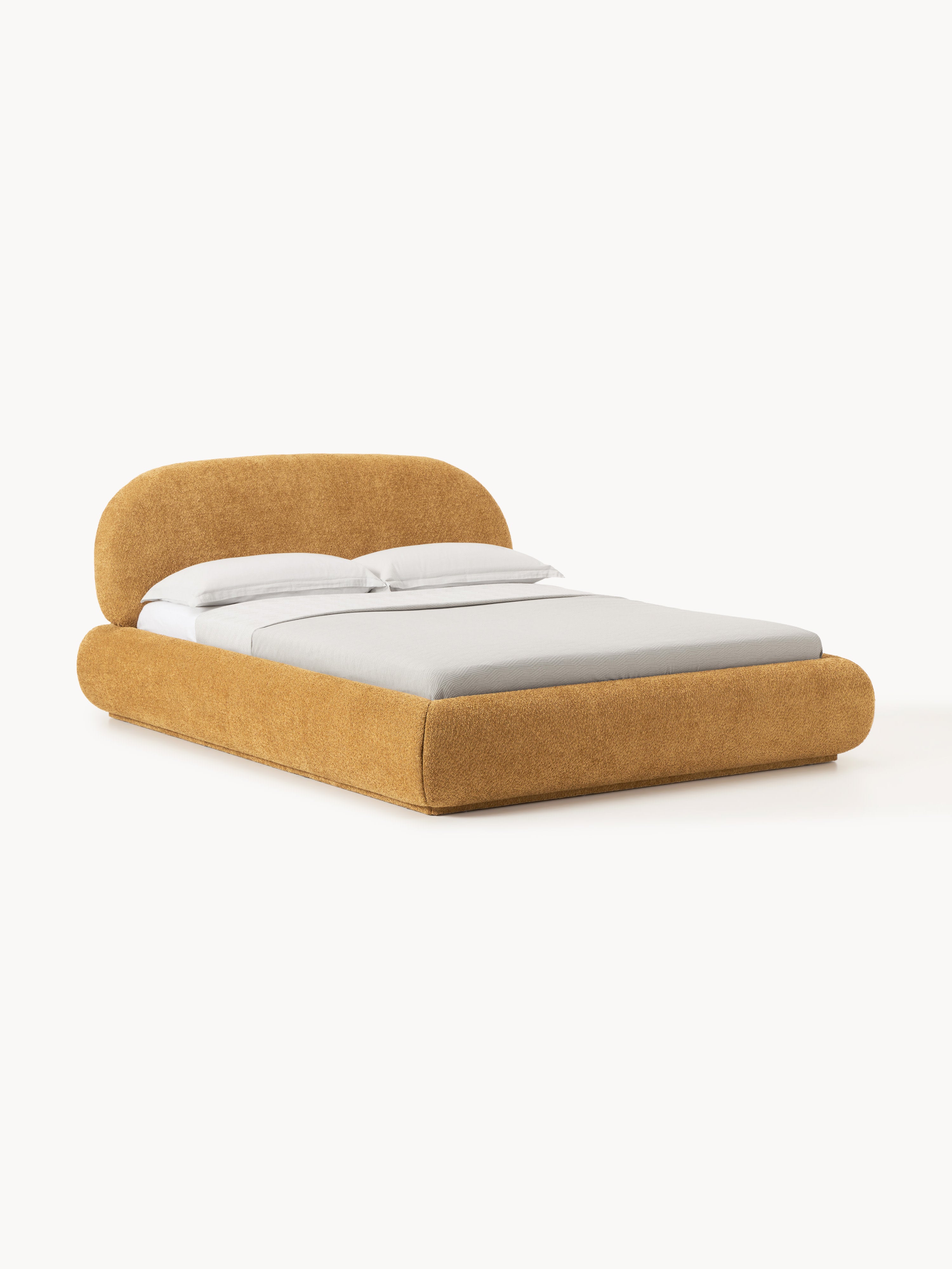 Gallery image 1 - Upholstered Teddy Bouclé Bed Alba
