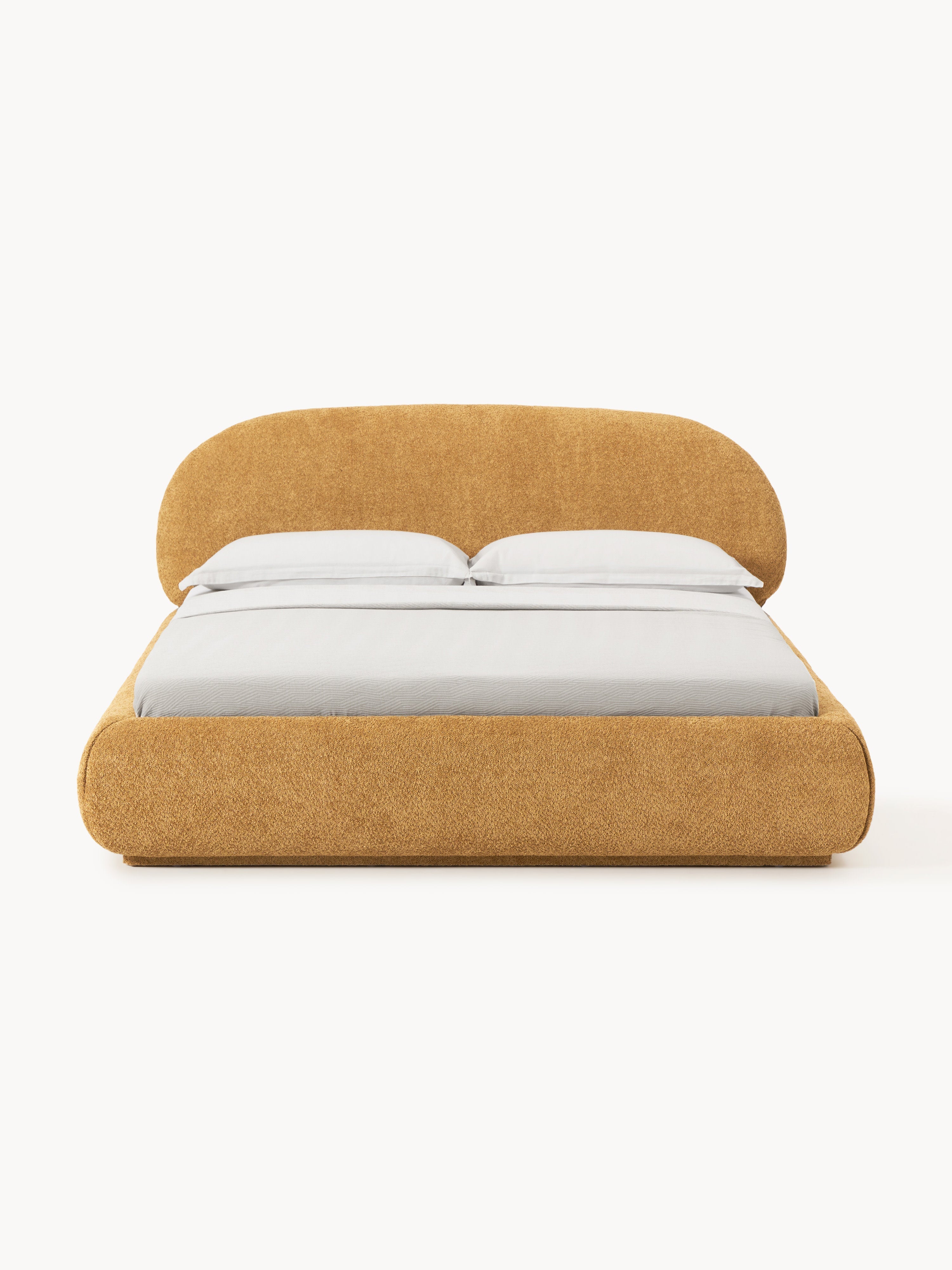 Alba Upholstered Teddy Bouclé Bed