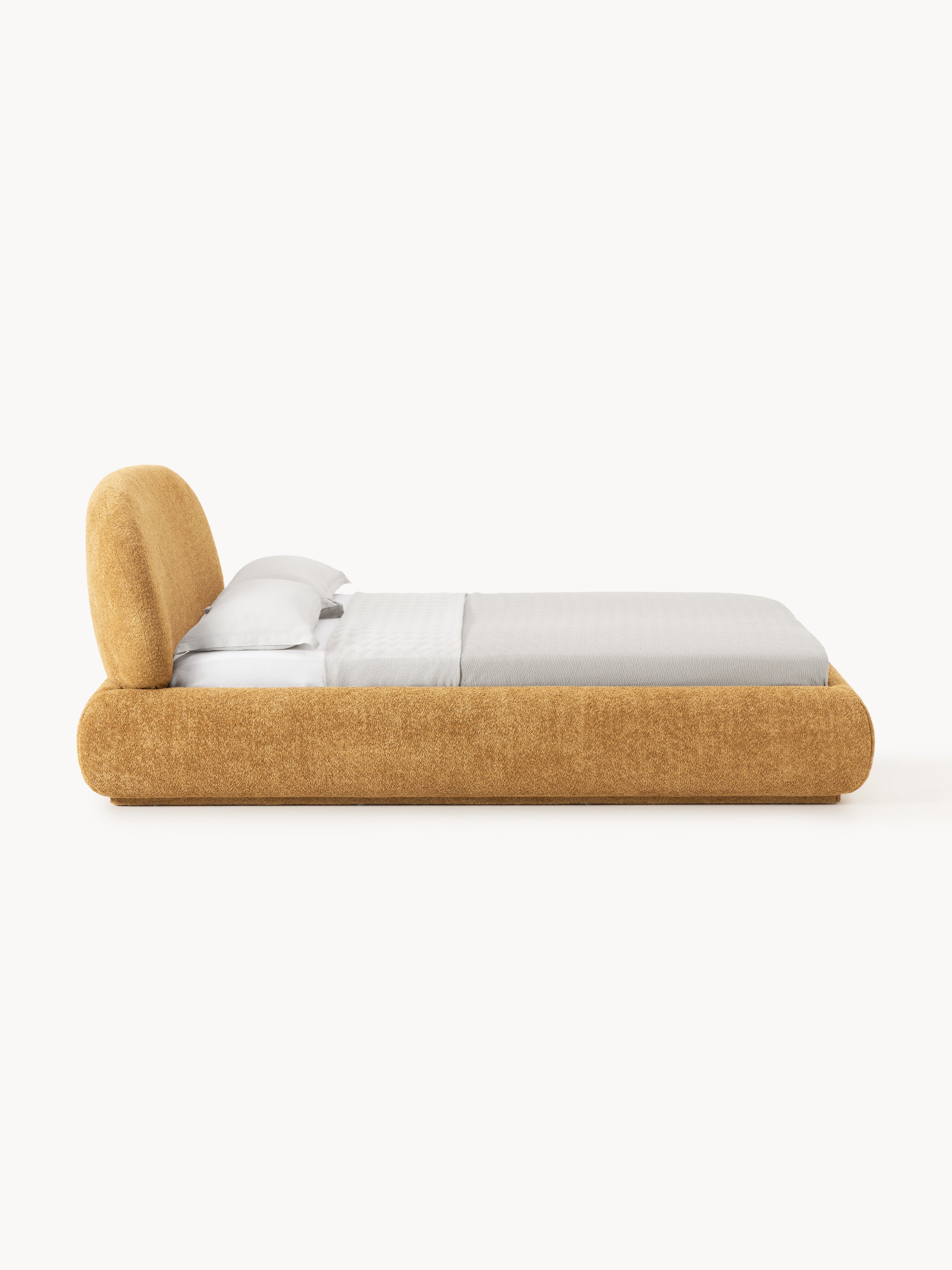 Alba Upholstered Teddy Bouclé Bed