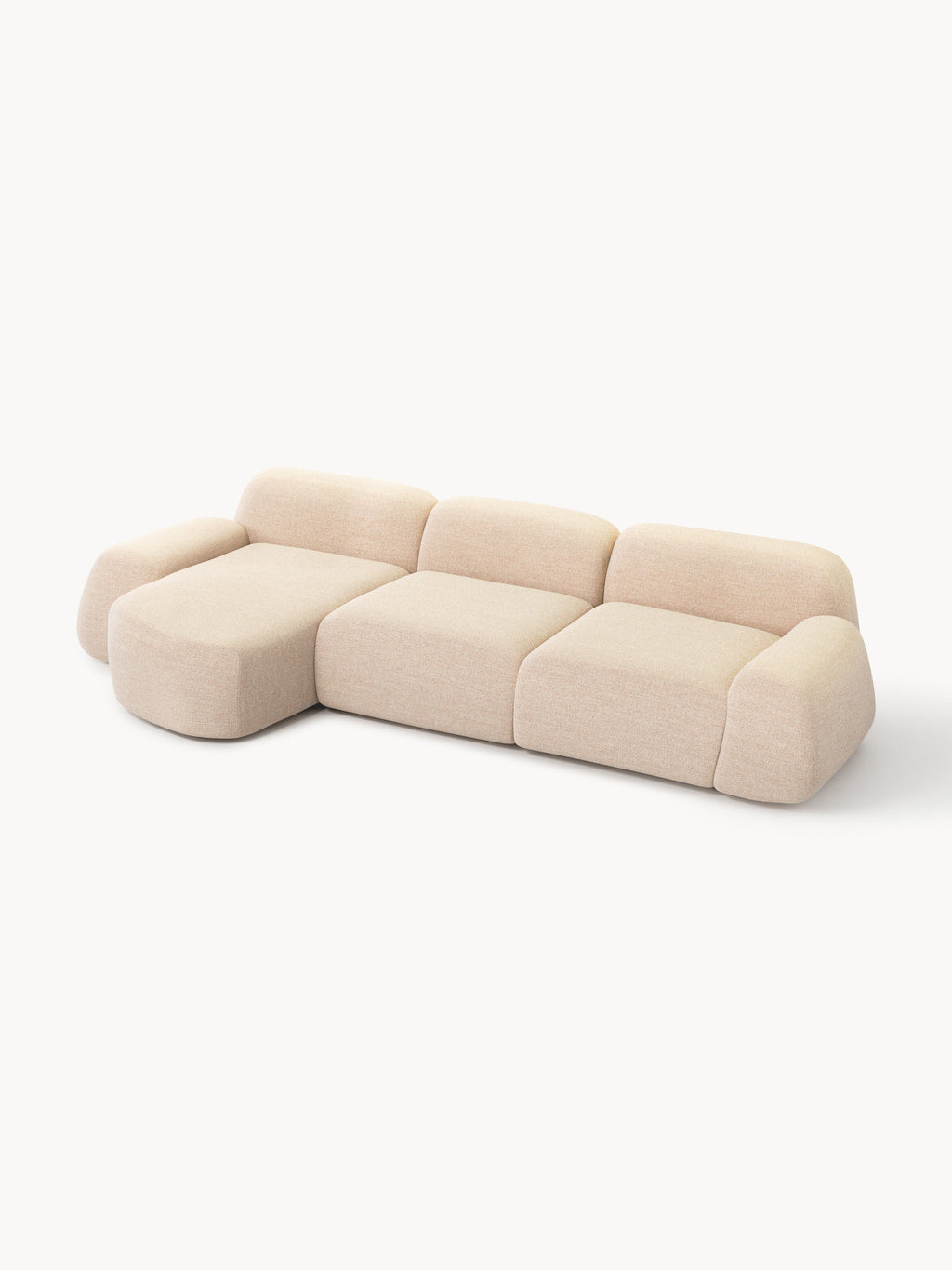 Wolke Modular Bouclé Corner Sofa (4-seater)