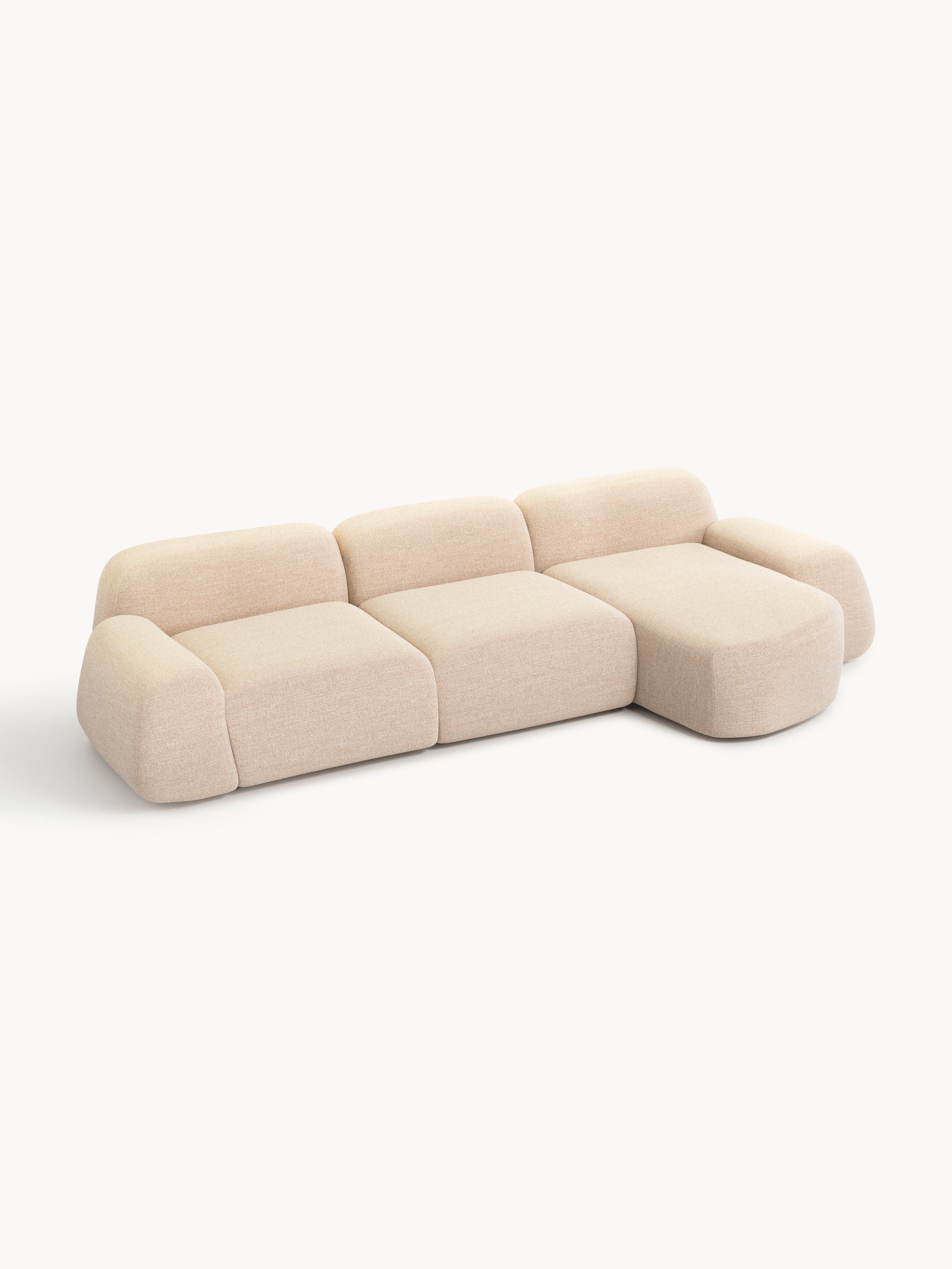 Wolke Modular Bouclé Corner Sofa (4-seater)