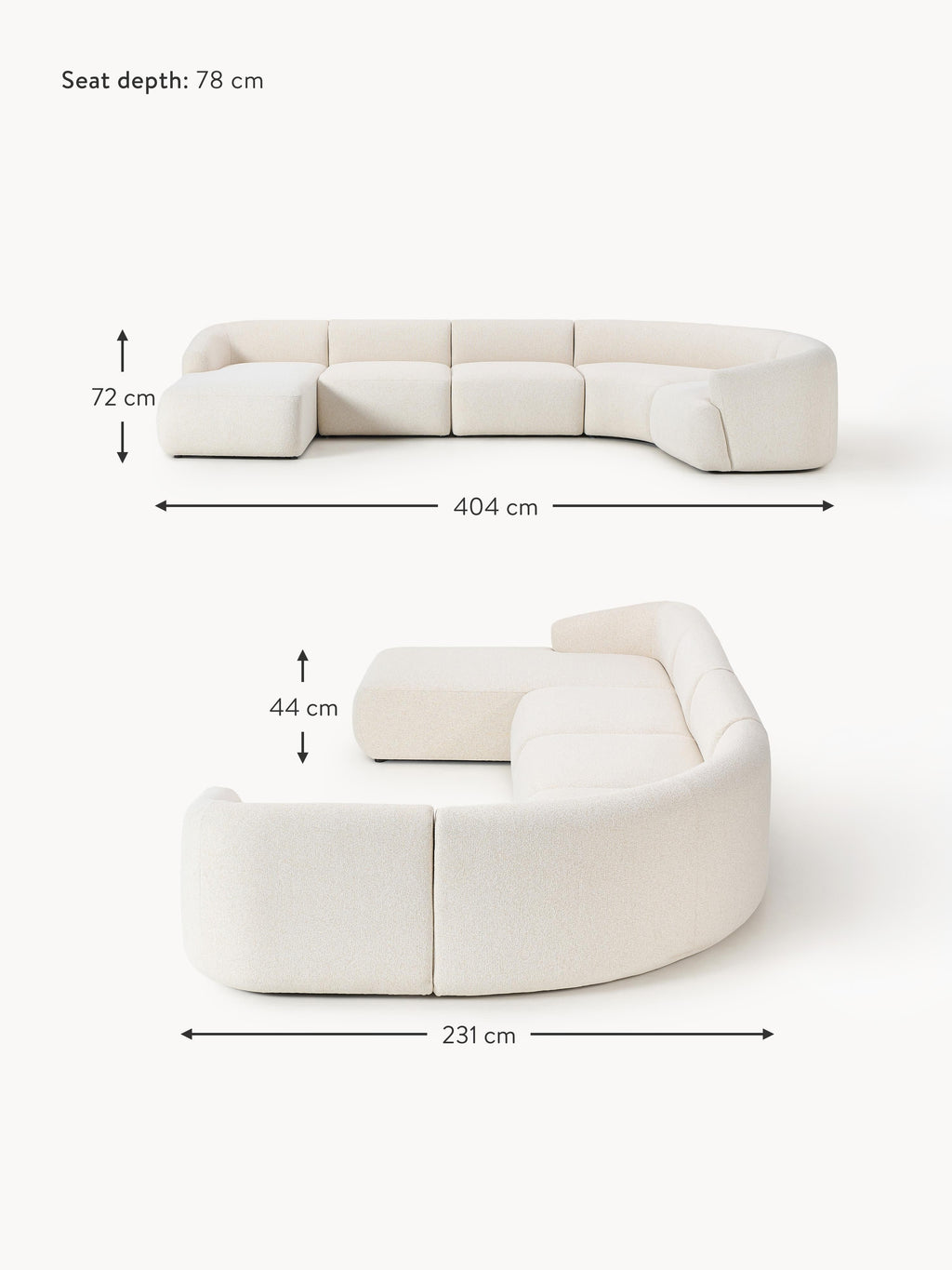Sofia XL Modular Bouclé Sofa