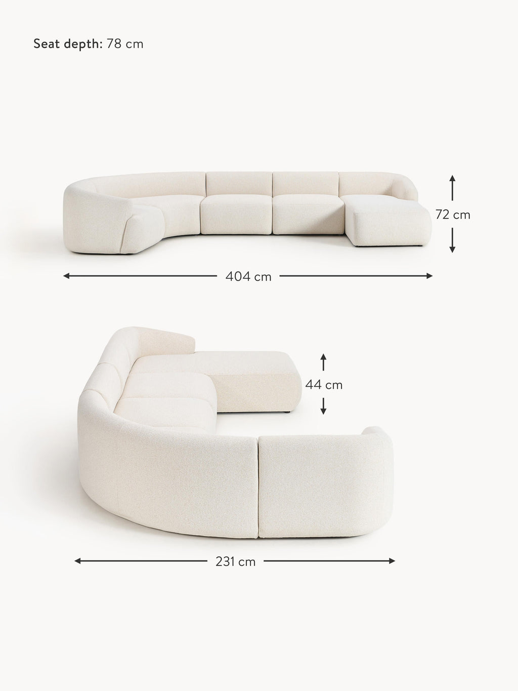 Sofia XL Modular Bouclé Sofa