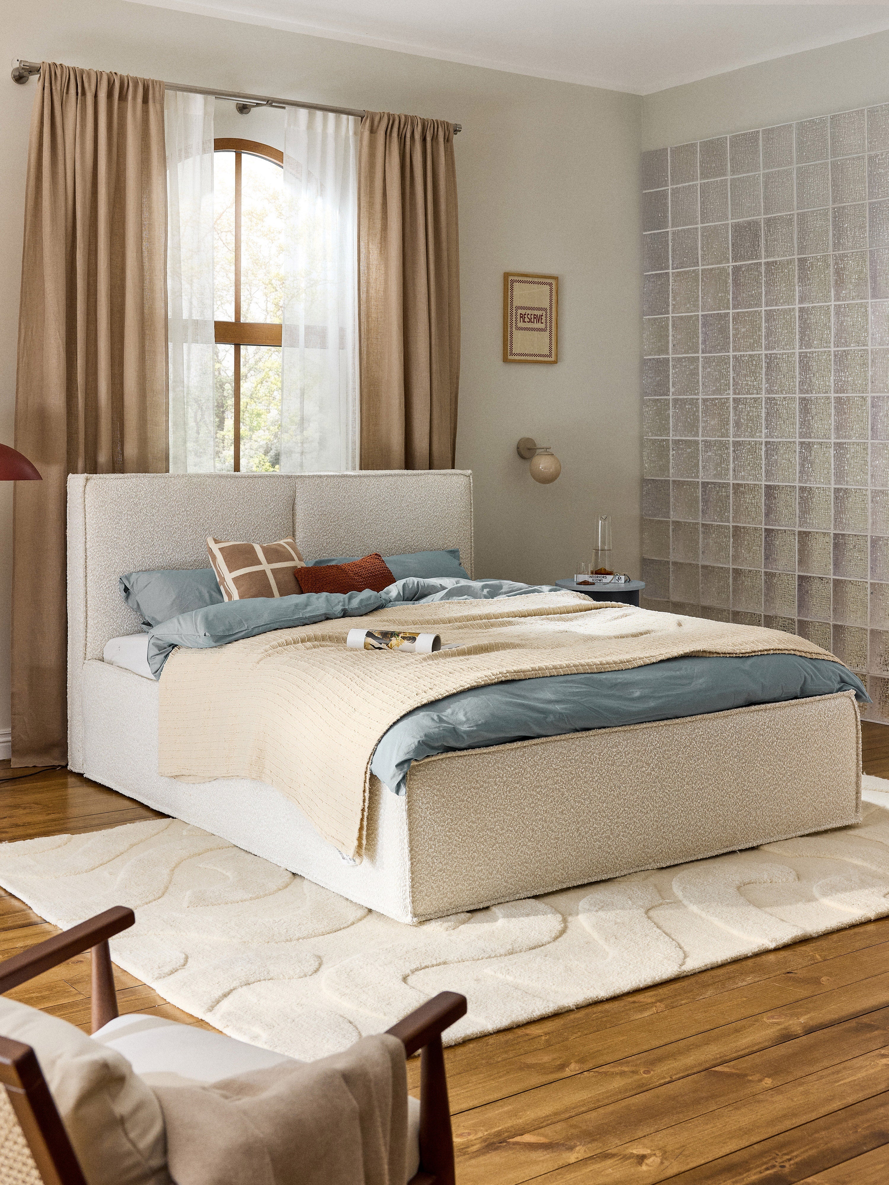 Dream Upholstered Bouclé Bed