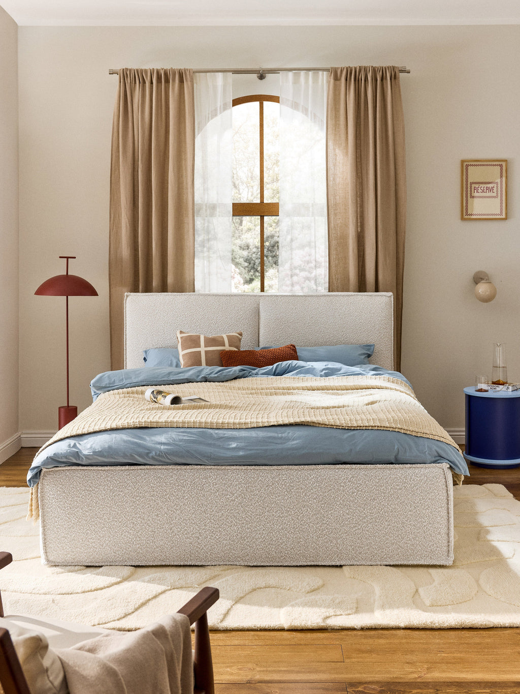 Dream Upholstered Bouclé Bed
