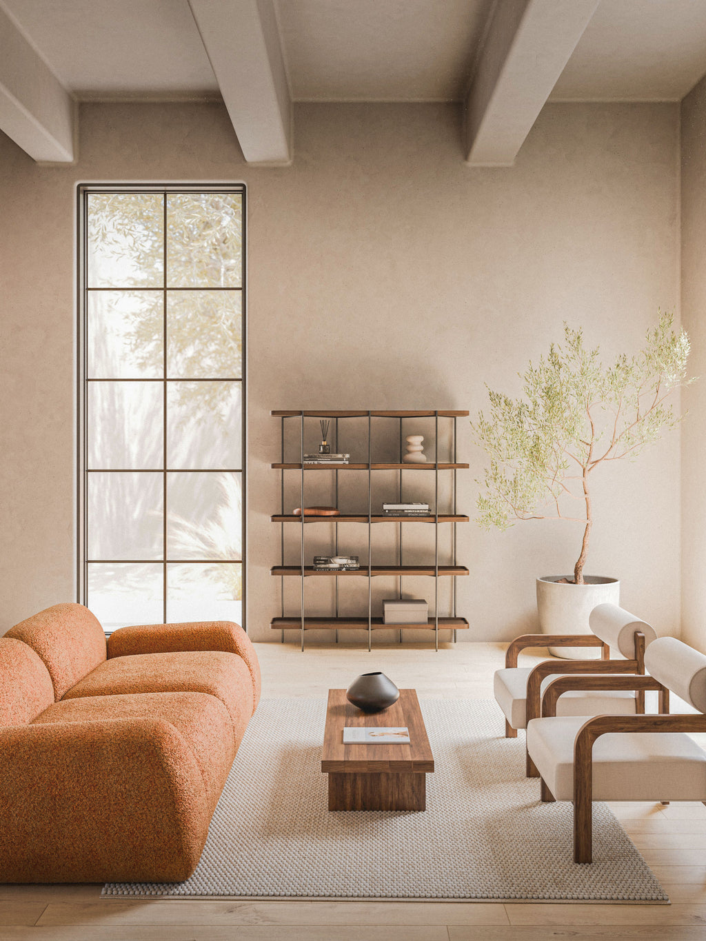 Renee Large Wooden Shelving Unit