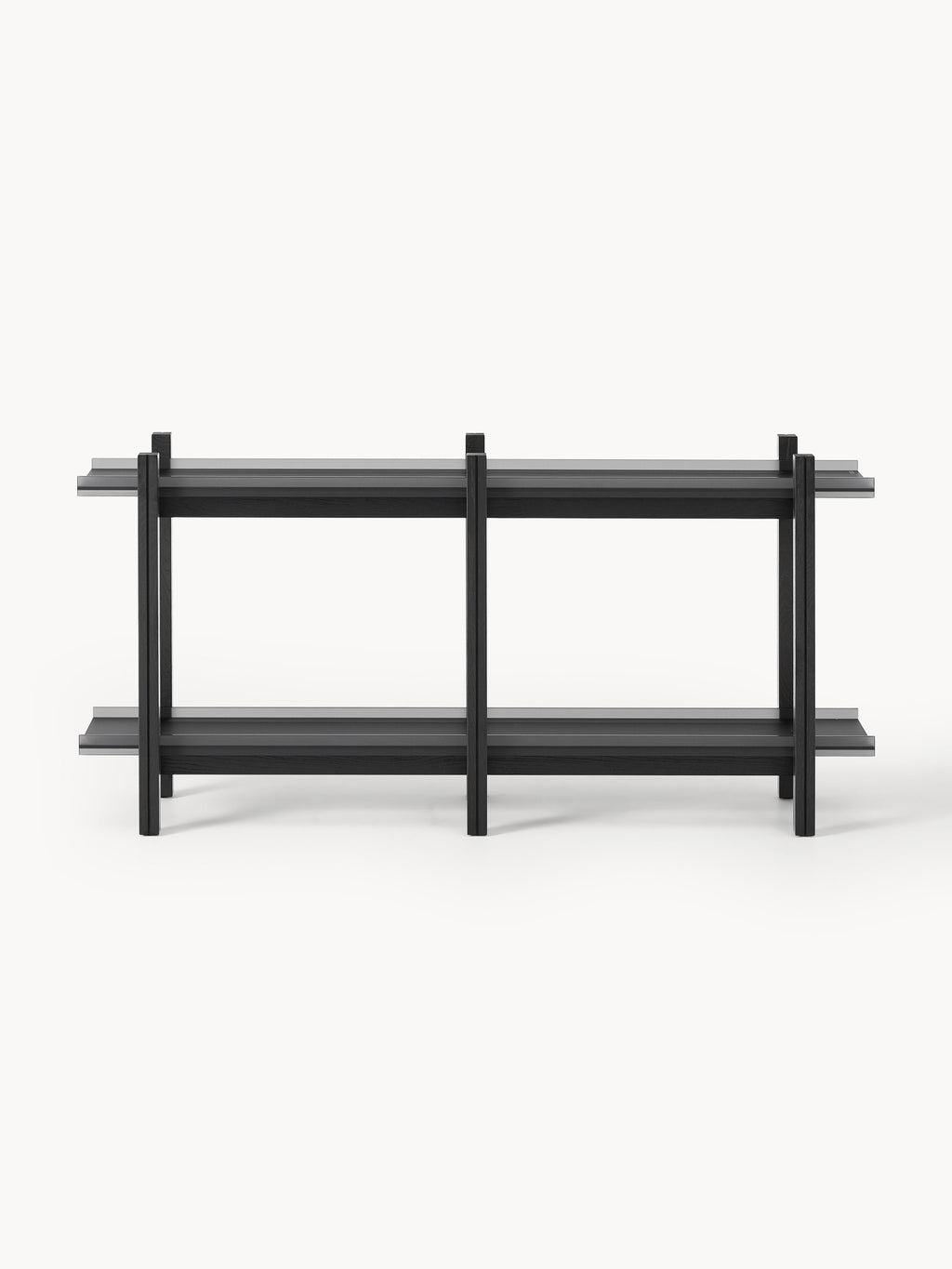 Alex Oak Shelving Unit with Glass Shelves