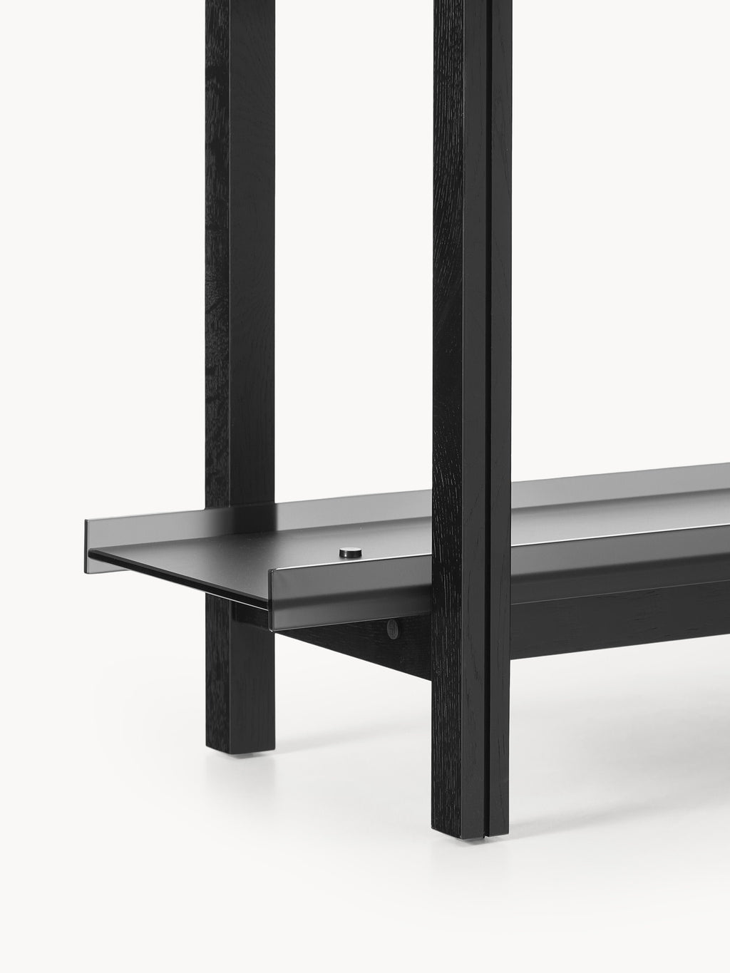 Alex Oak Shelving Unit with Glass Shelves
