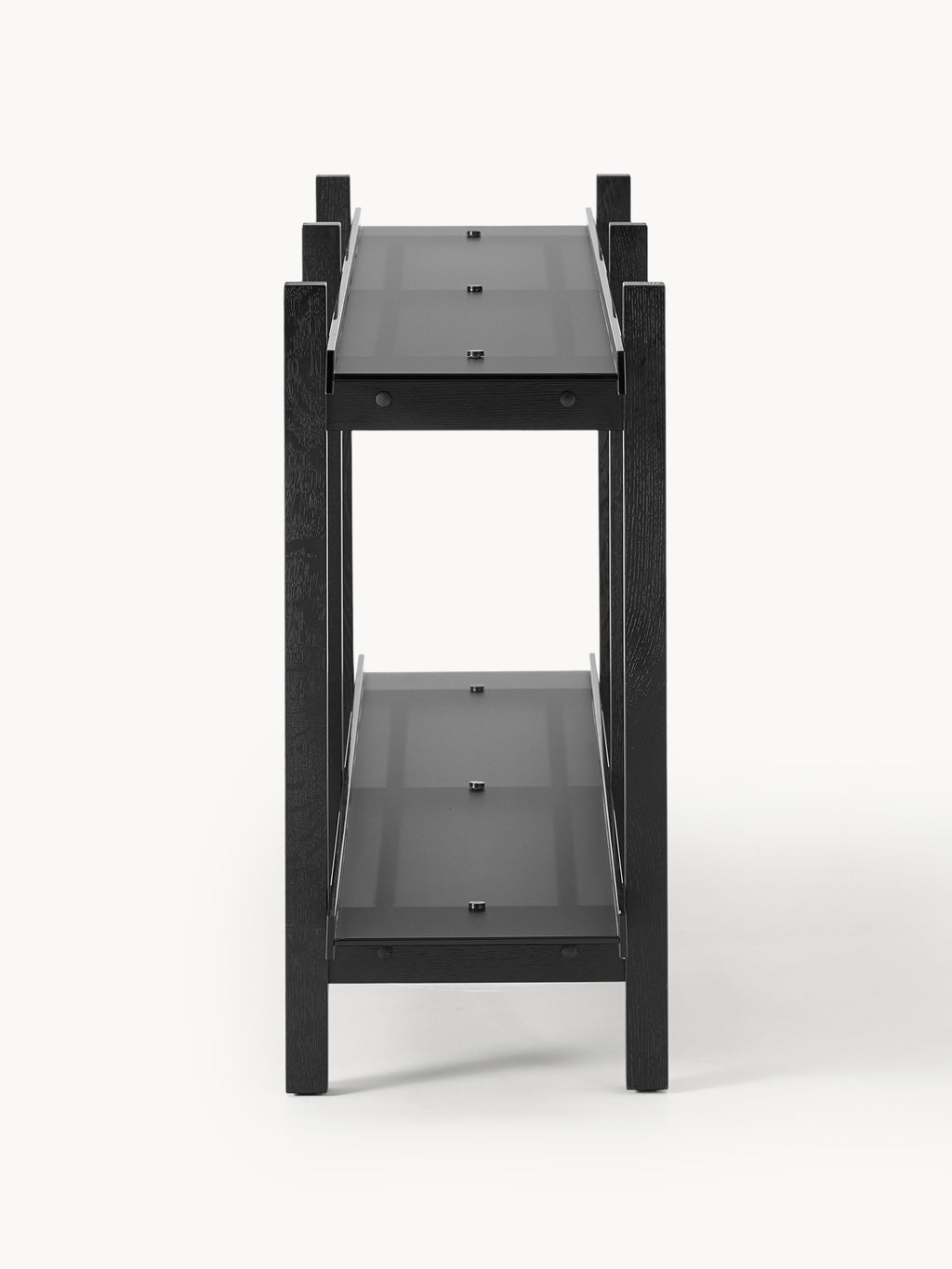Alex Oak Shelving Unit with Glass Shelves