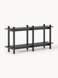 Gallery image 1 - Oak Shelving Unit Alex with Glass Shelves