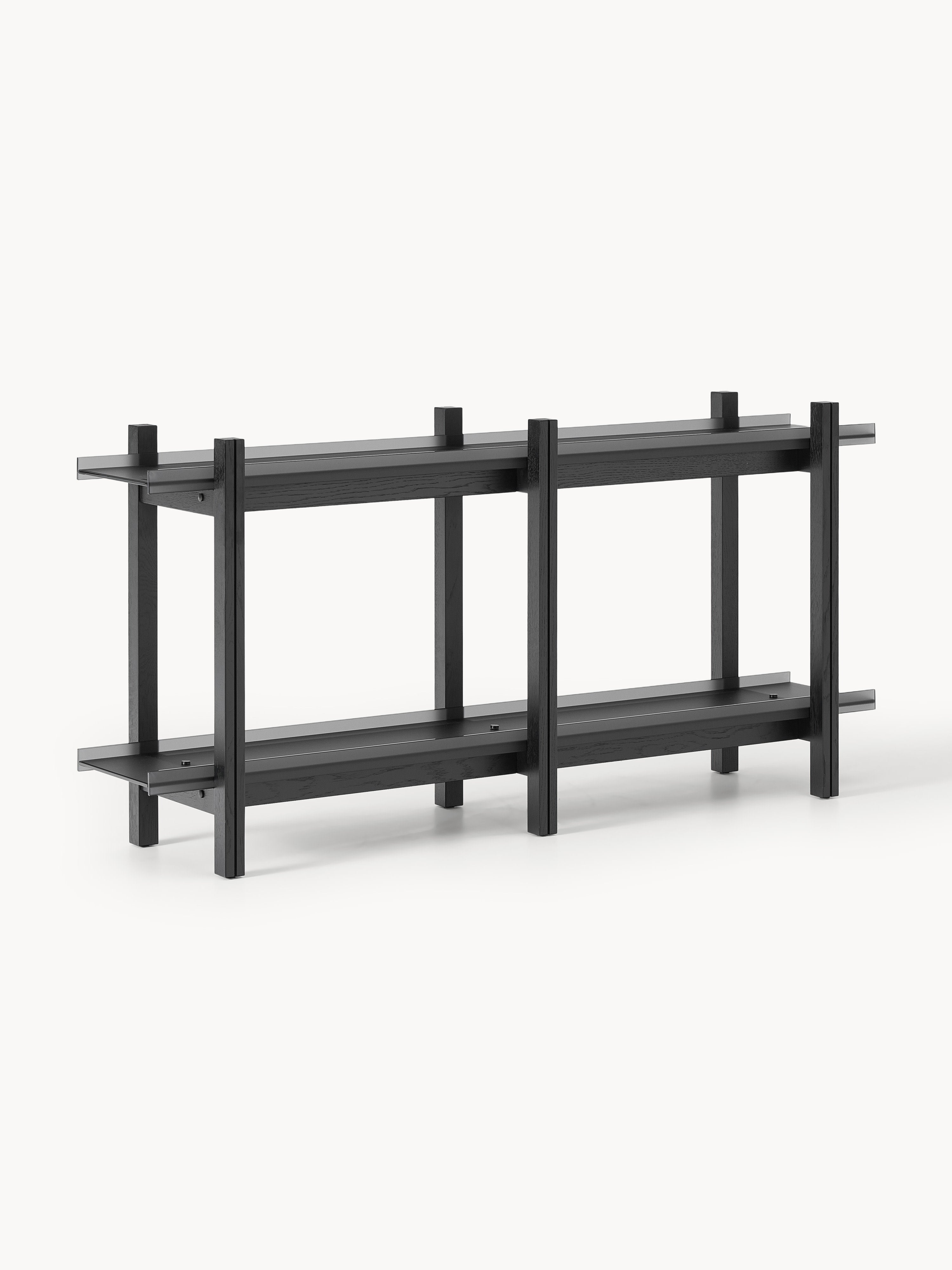 Gallery image 1 - Oak Shelving Unit Alex with Glass Shelves