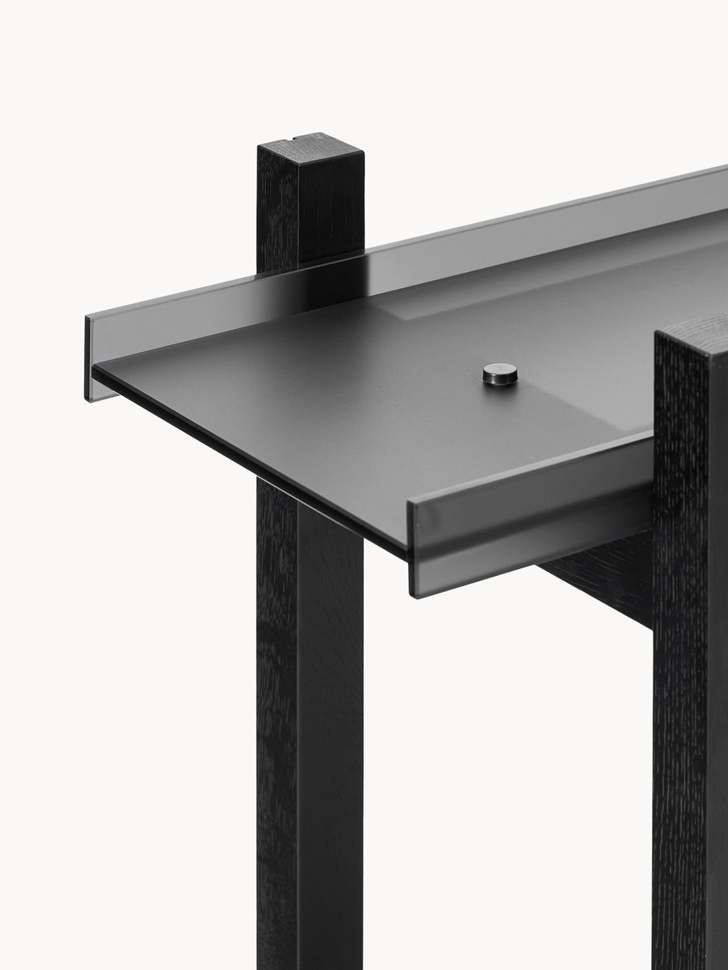 Alex Oak Shelving Unit with Glass Shelves
