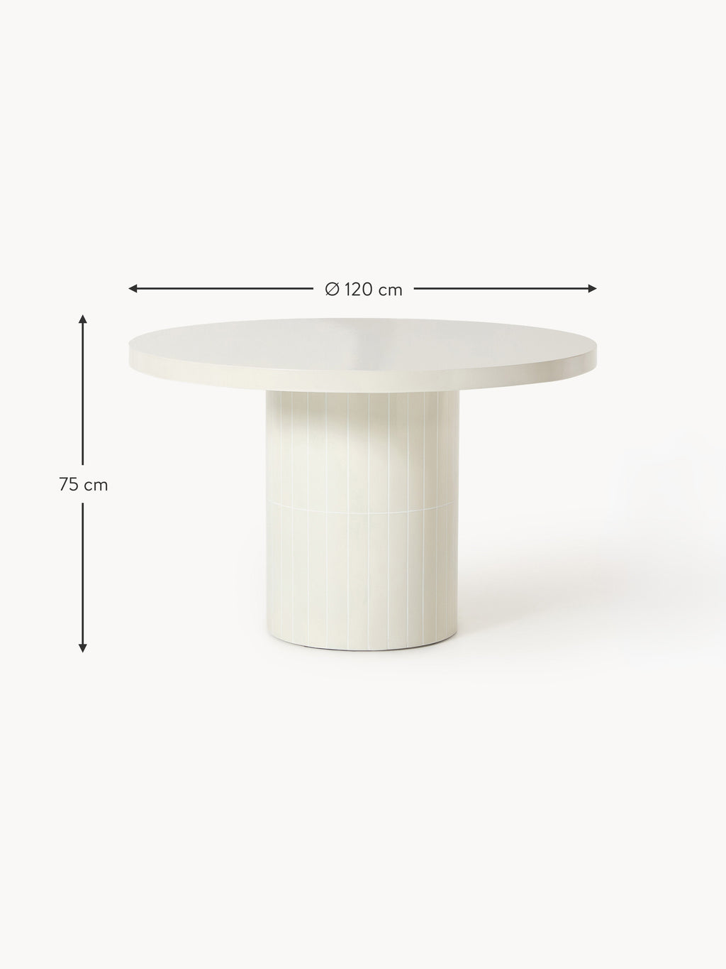Saya Round Garden Table, Ø 120 cm