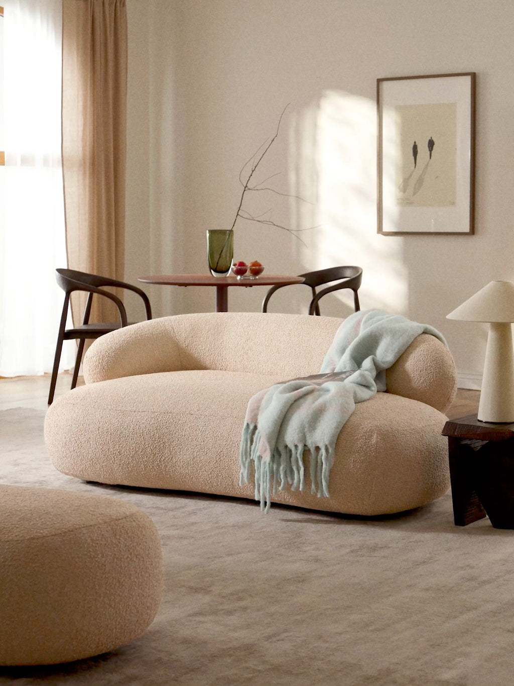 Alba Bouclé Sofa (2-seater)