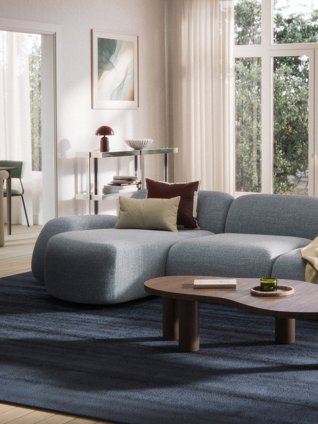Wolke Bouclé Chaise Corner Module