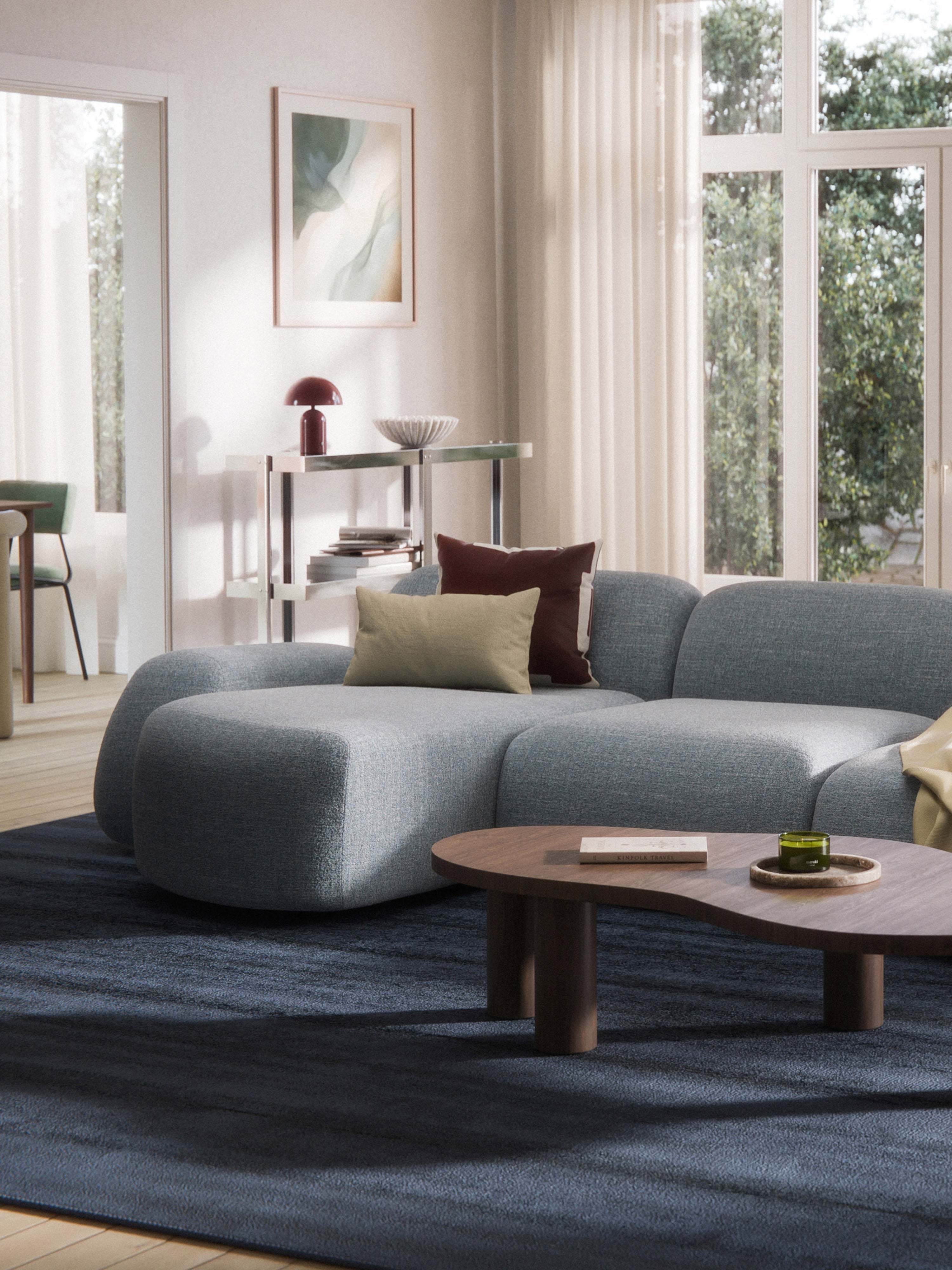 Wolke Bouclé Chaise Corner Module