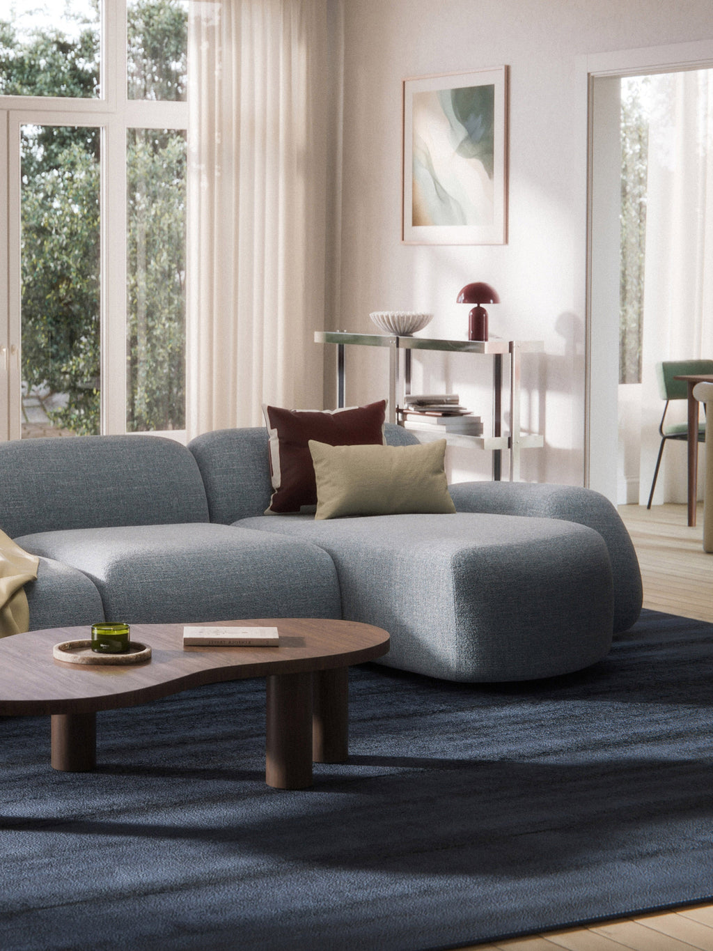 Wolke Bouclé Chaise Corner Module
