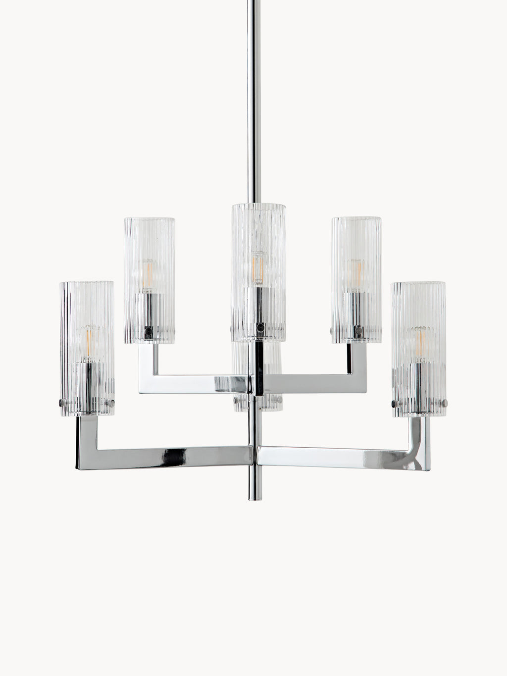 Gallery image 1 - Ribbed Glass Chandelier Emmi