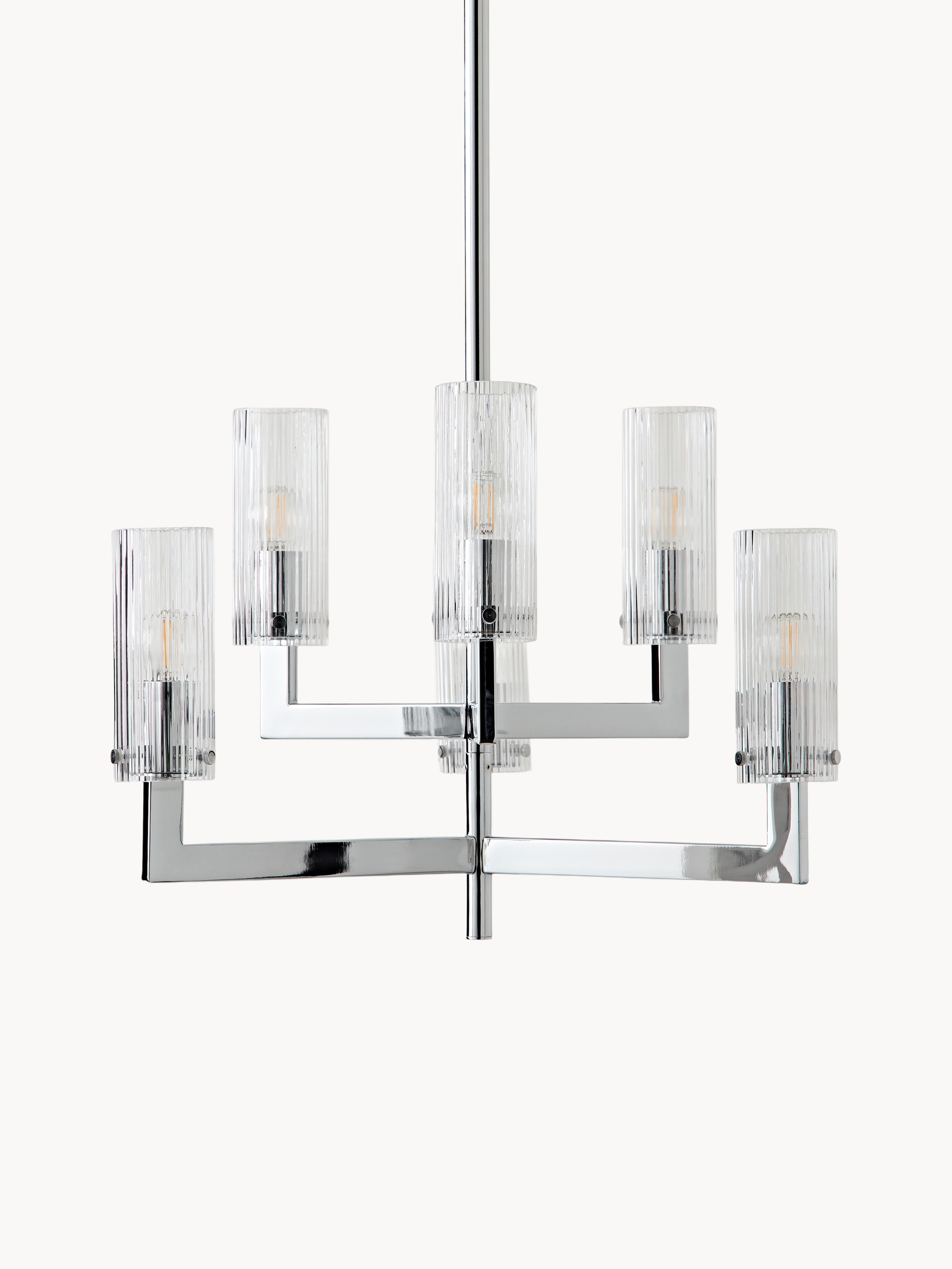 Gallery image 1 - Ribbed Glass Chandelier Emmi