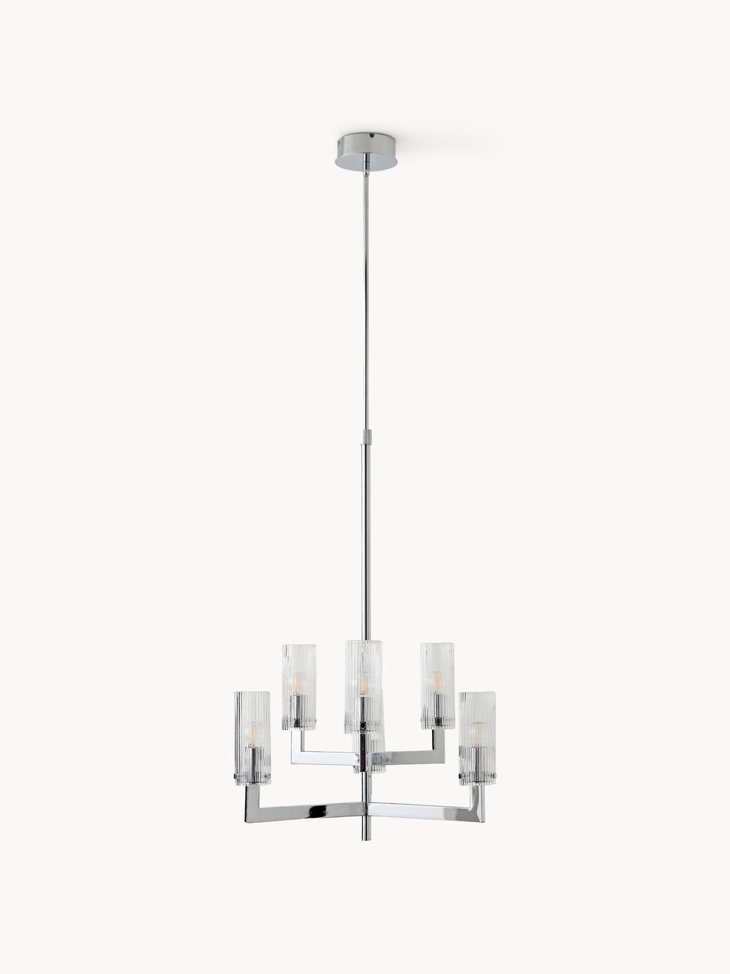 Ribbed Glass Chandelier Emmi