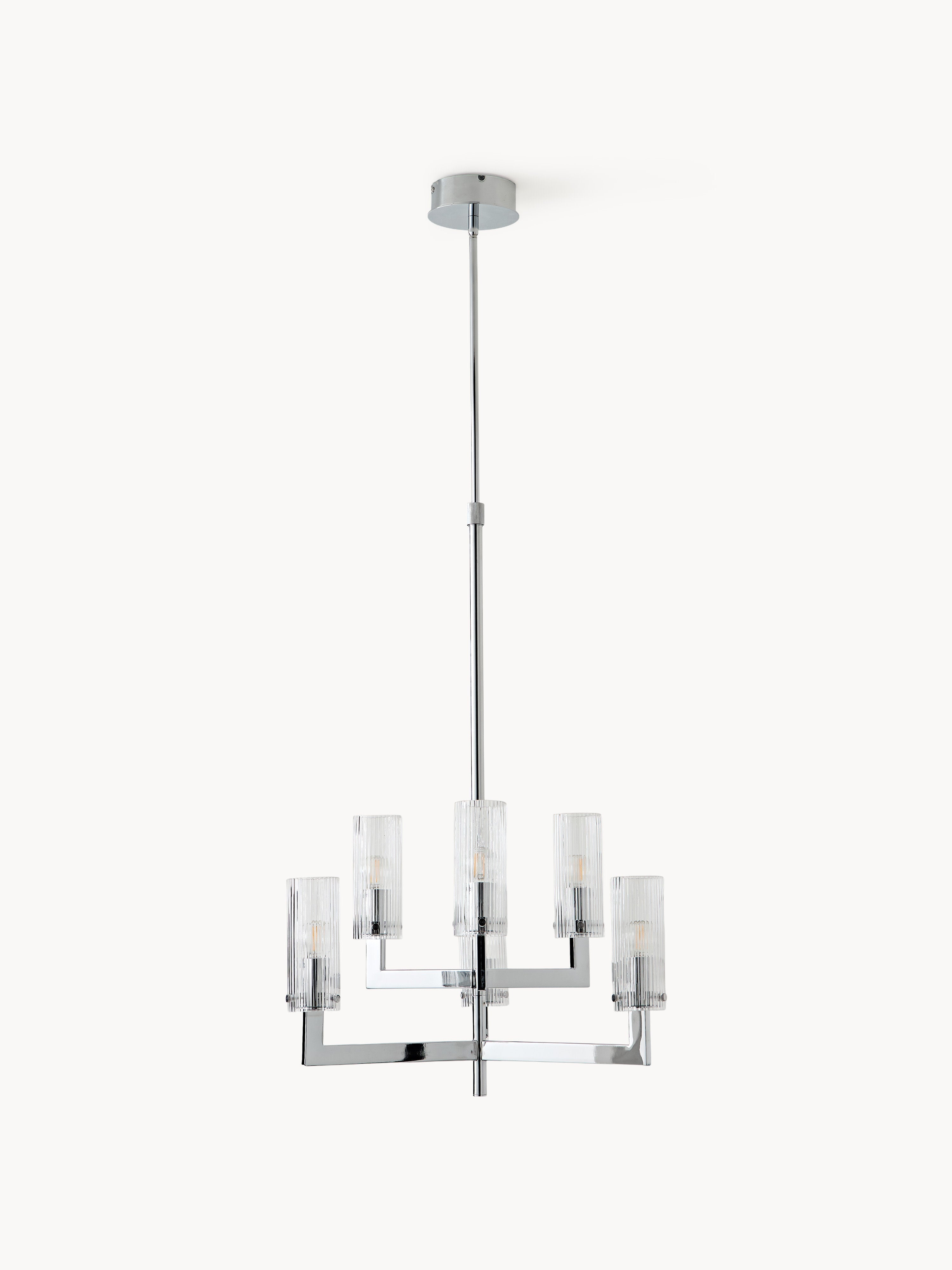 Ribbed Glass Chandelier Emmi