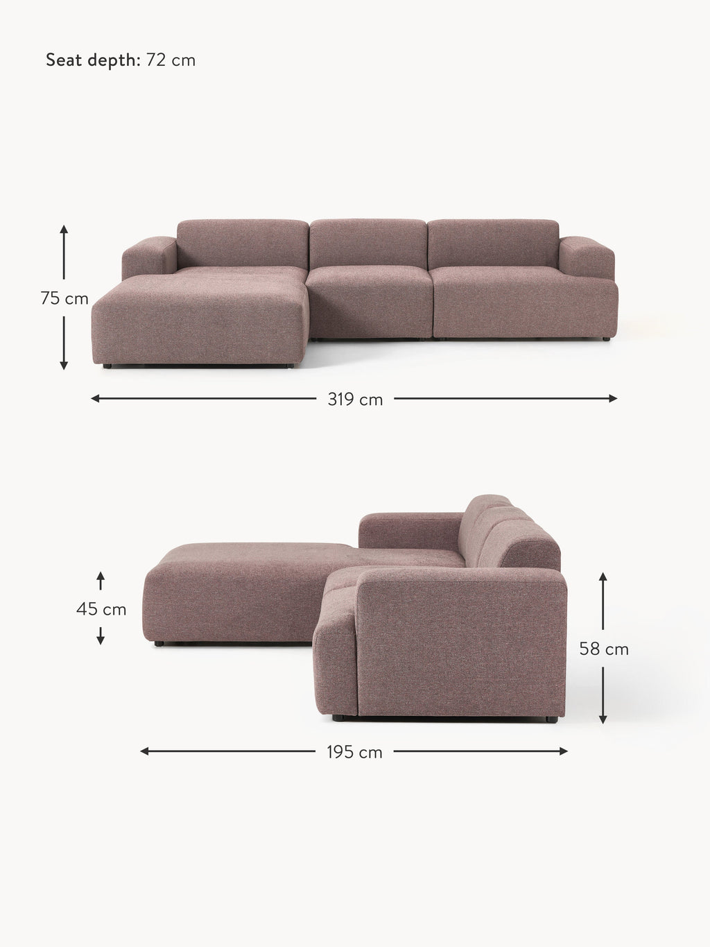 Melva Corner Sofa (4-seater)