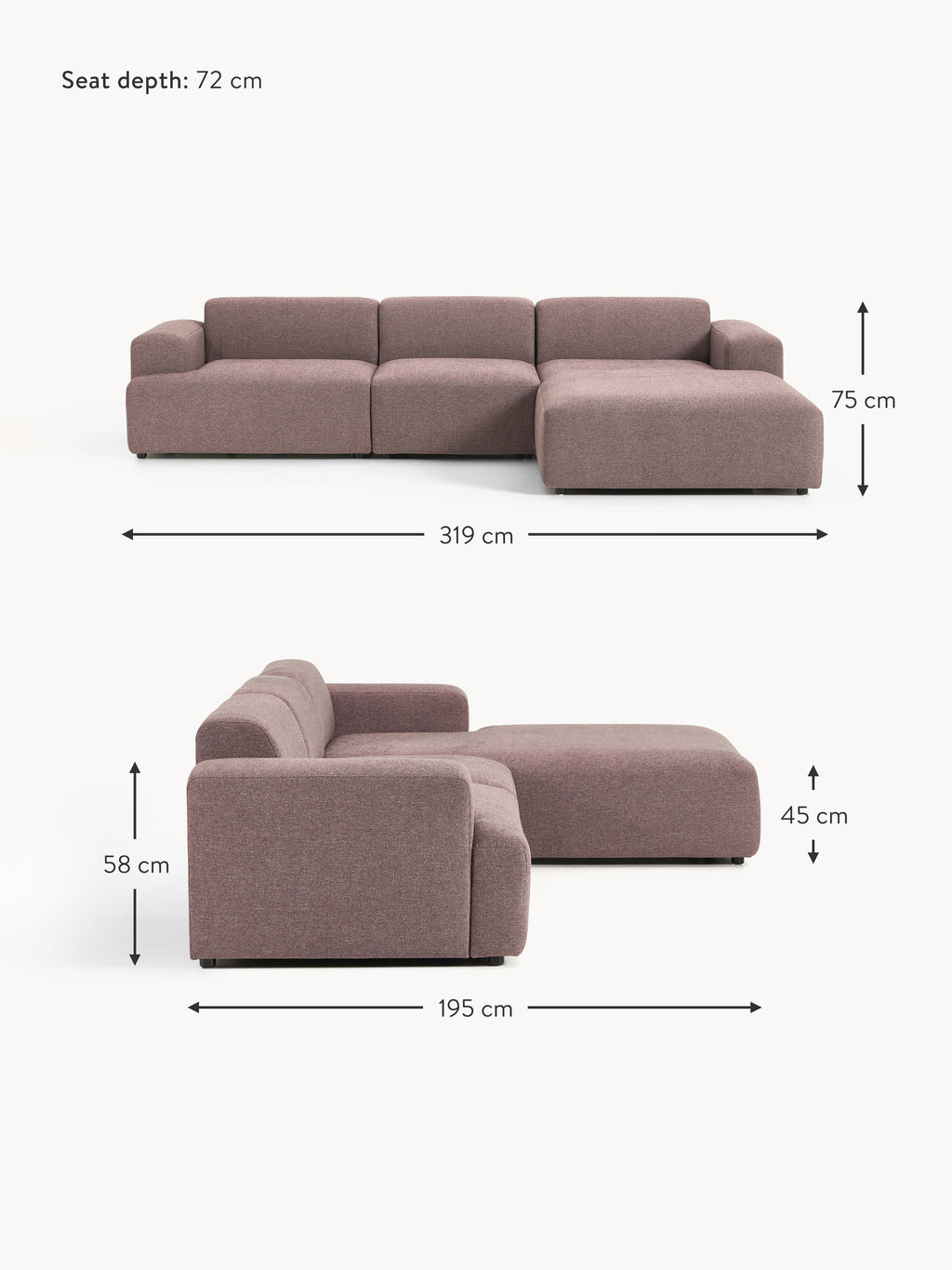Melva Corner Sofa (4-seater)
