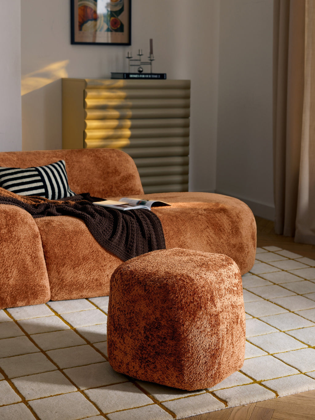 Wolke High Teddy Bouclé Ottoman
