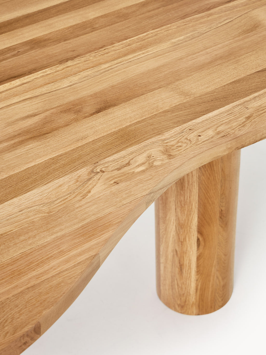 Naruto Organic-Shaped Oak Wood Dining Table, in various sizes