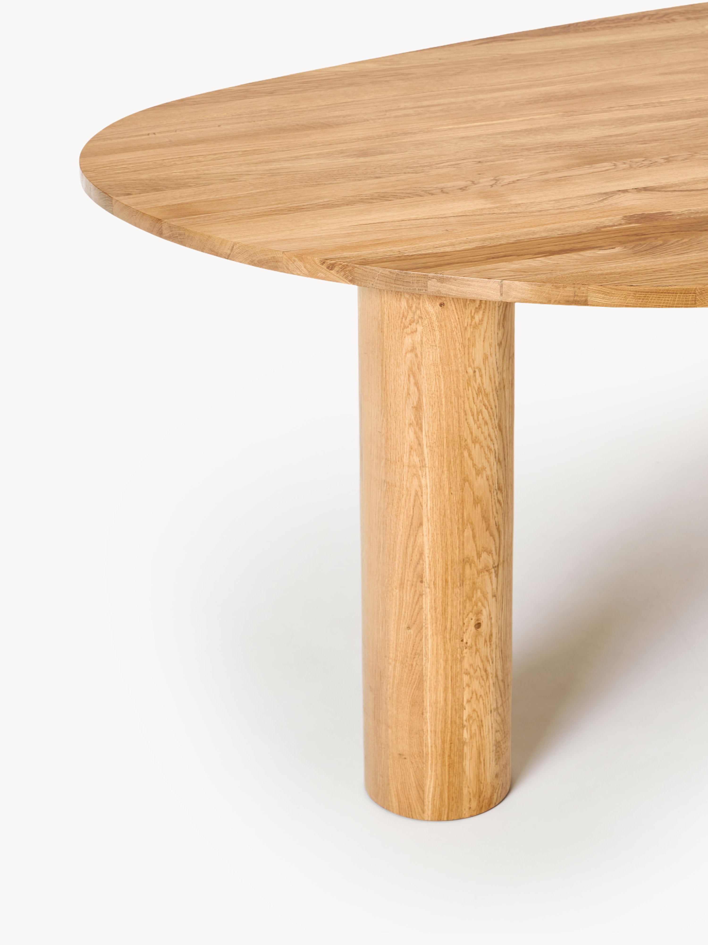 Naruto Organic-Shaped Oak Wood Dining Table, in various sizes