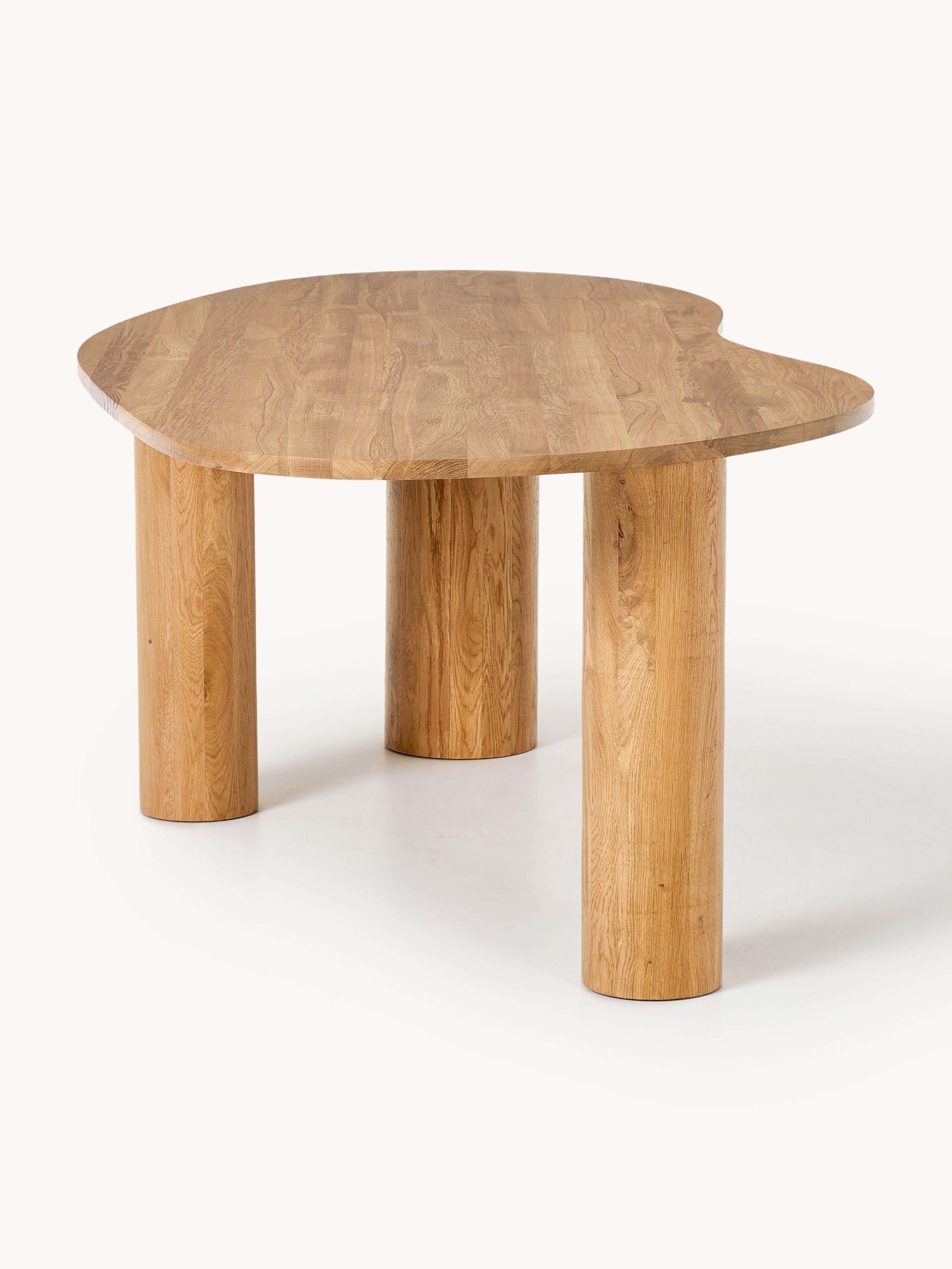 Naruto Organic-Shaped Oak Wood Dining Table, in various sizes