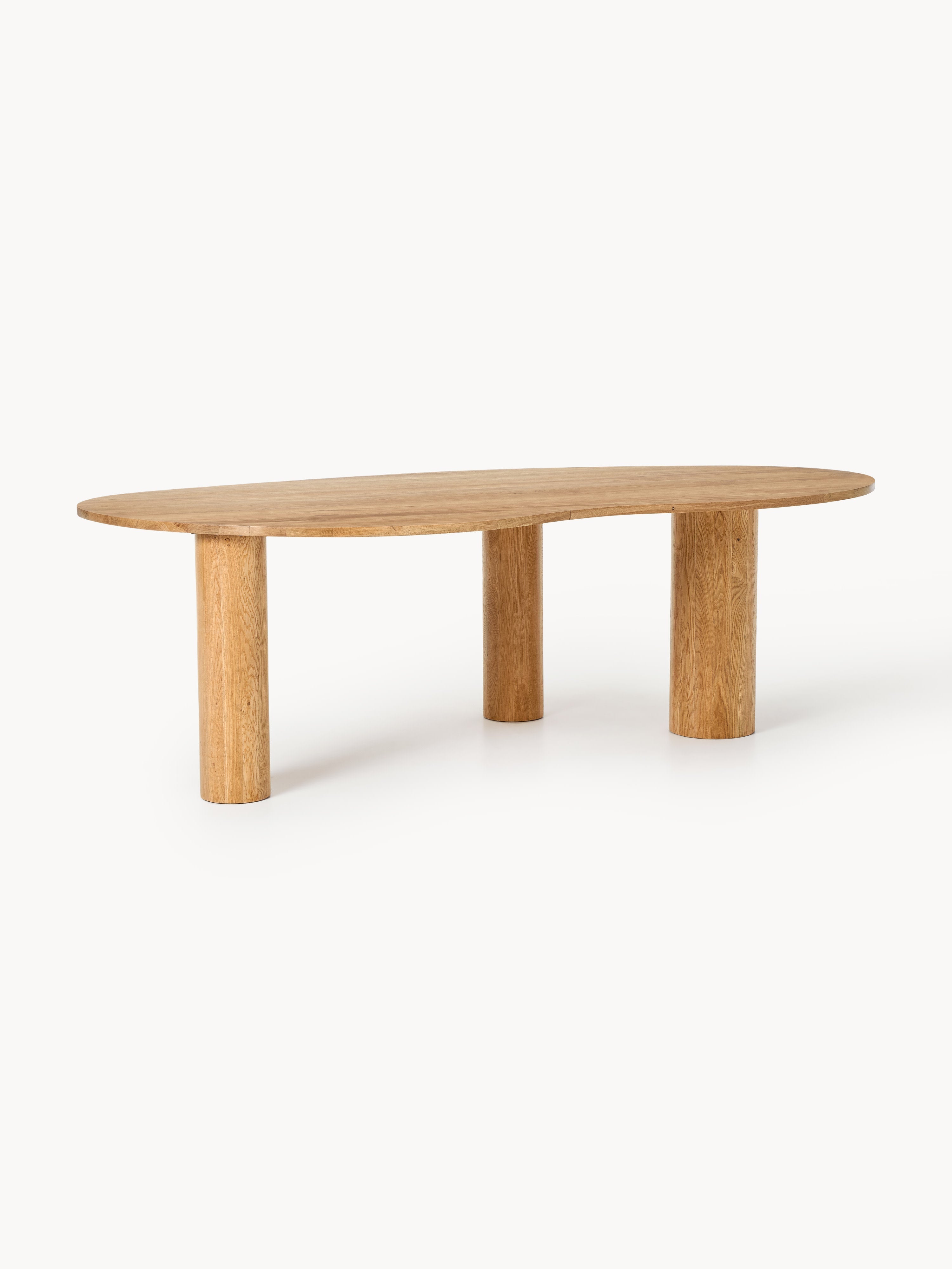 Naruto Organic-Shaped Oak Wood Dining Table, in various sizes