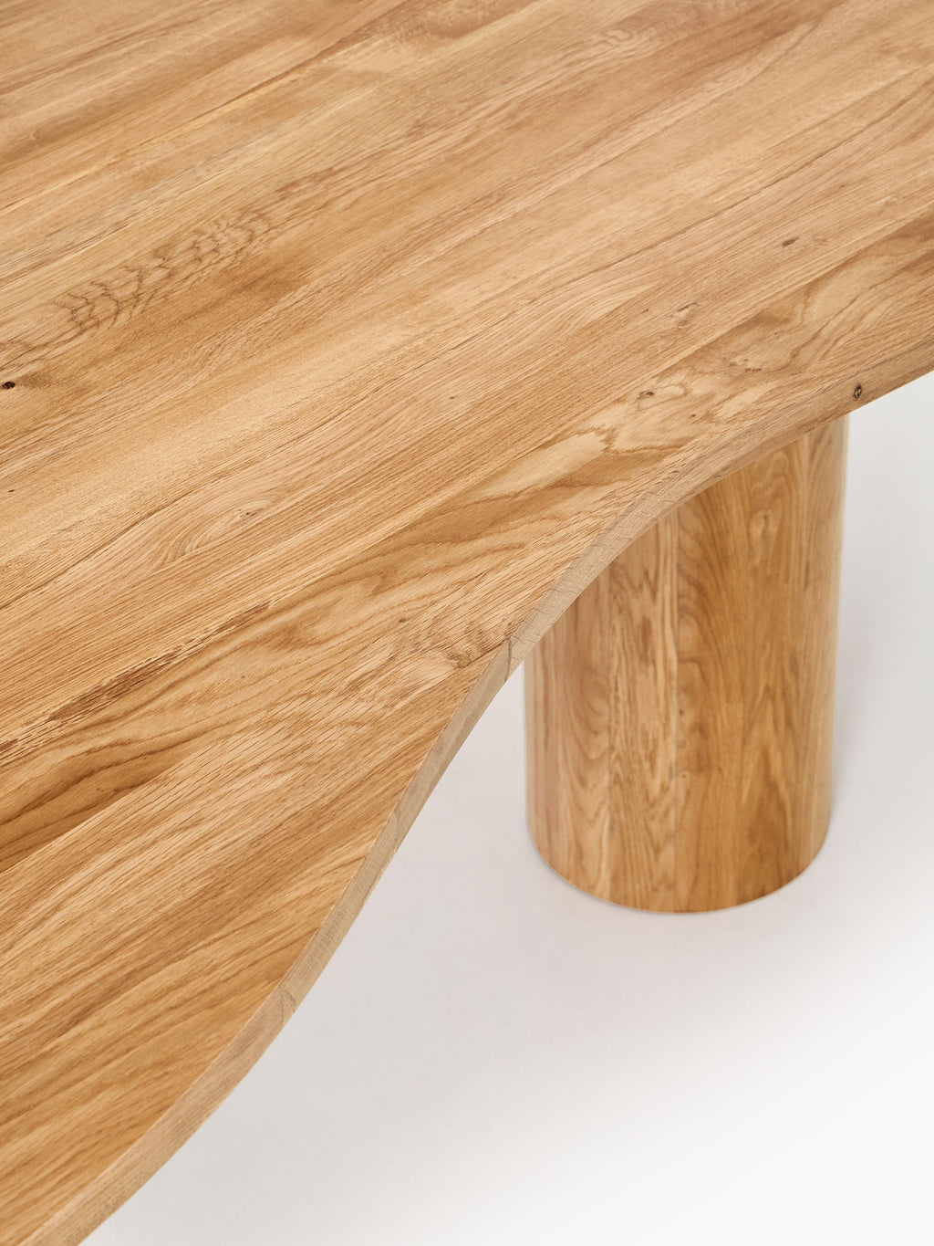 Naruto Organic-Shaped Oak Wood Dining Table, in various sizes