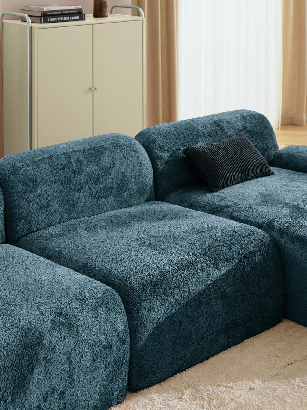 Wolke Modular Teddy Bouclé Corner Sofa (4-seater)