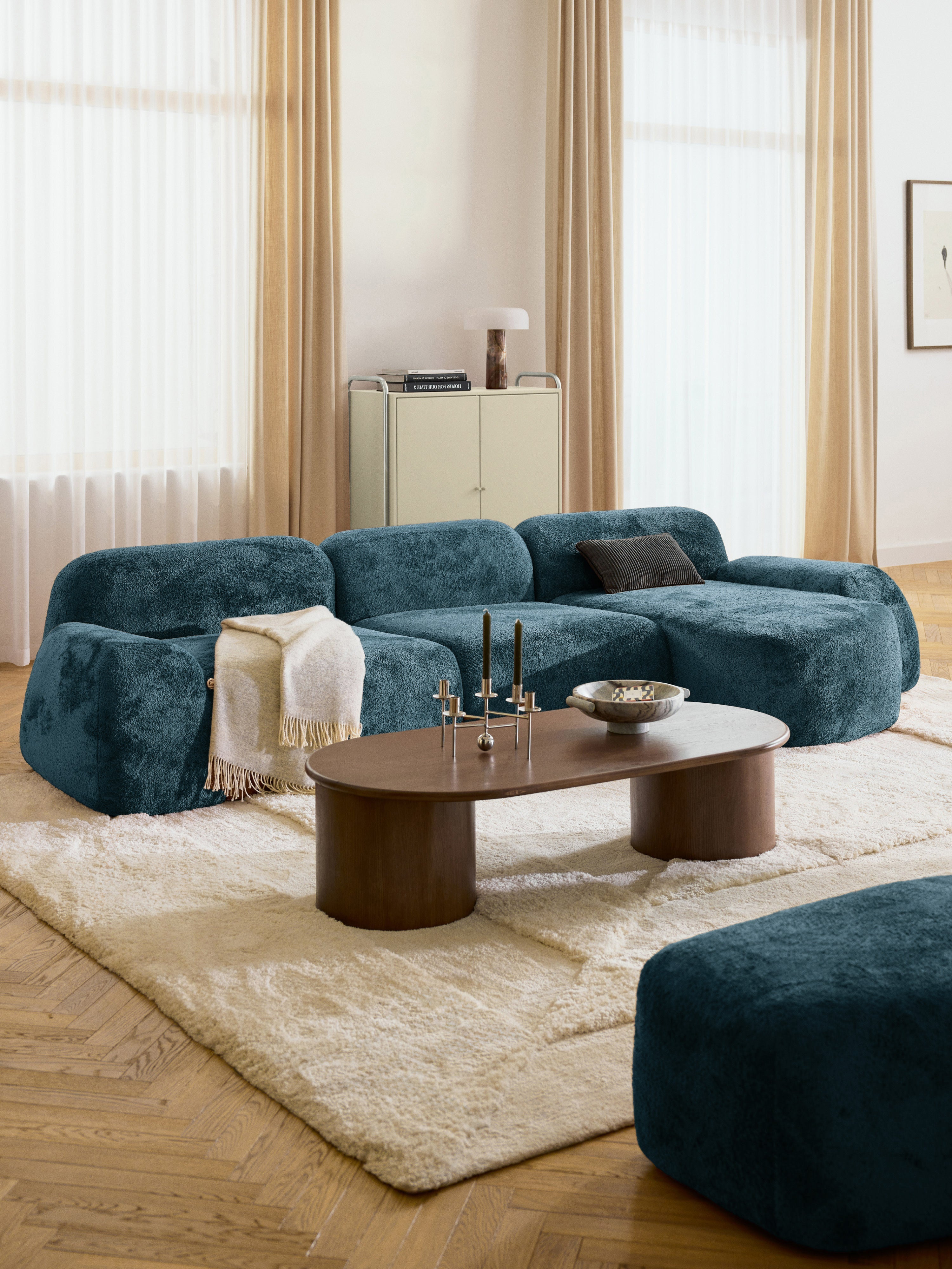 Wolke Modular Teddy Bouclé Corner Sofa (4-seater)