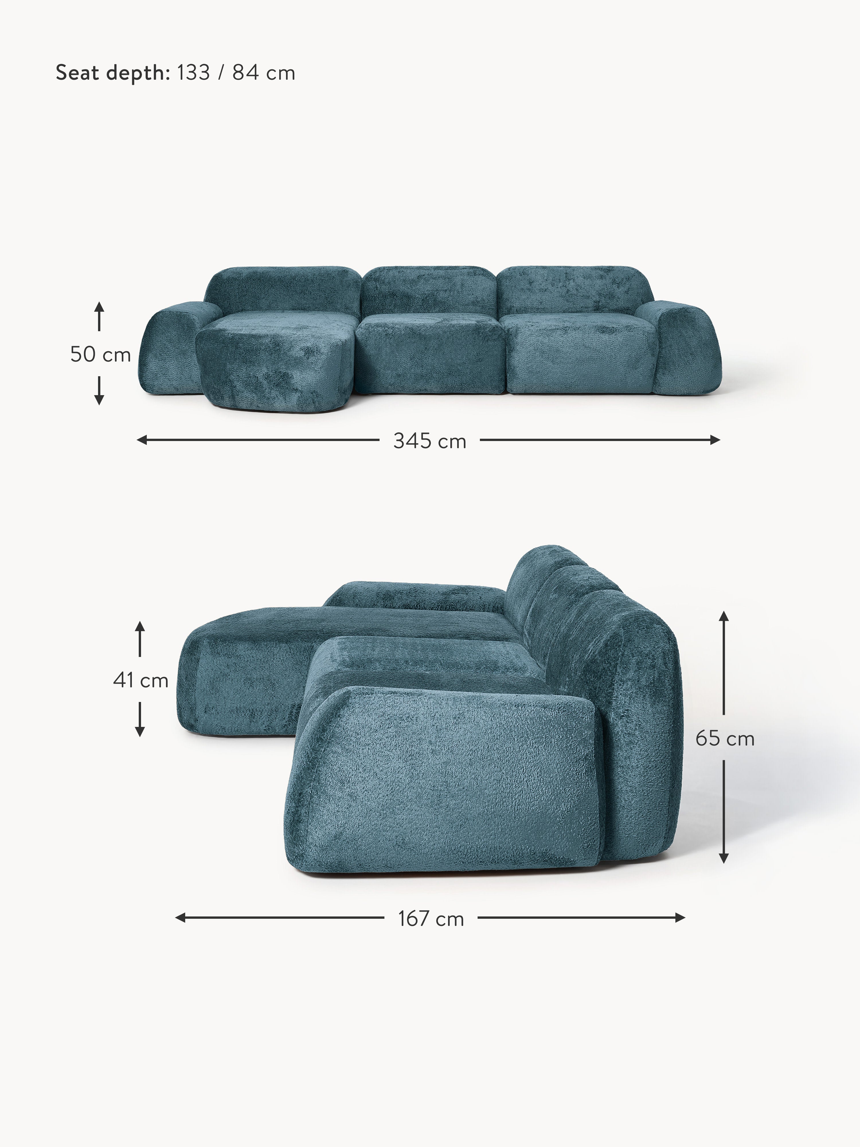 Wolke Modular Teddy Bouclé Corner Sofa (4-seater)