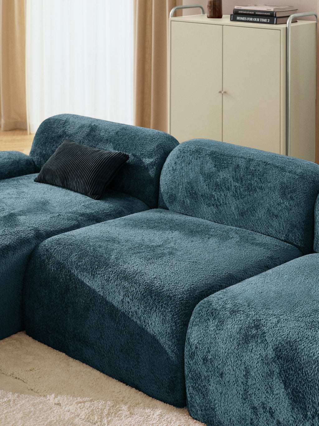 Wolke Modular Teddy Bouclé Corner Sofa (4-seater)