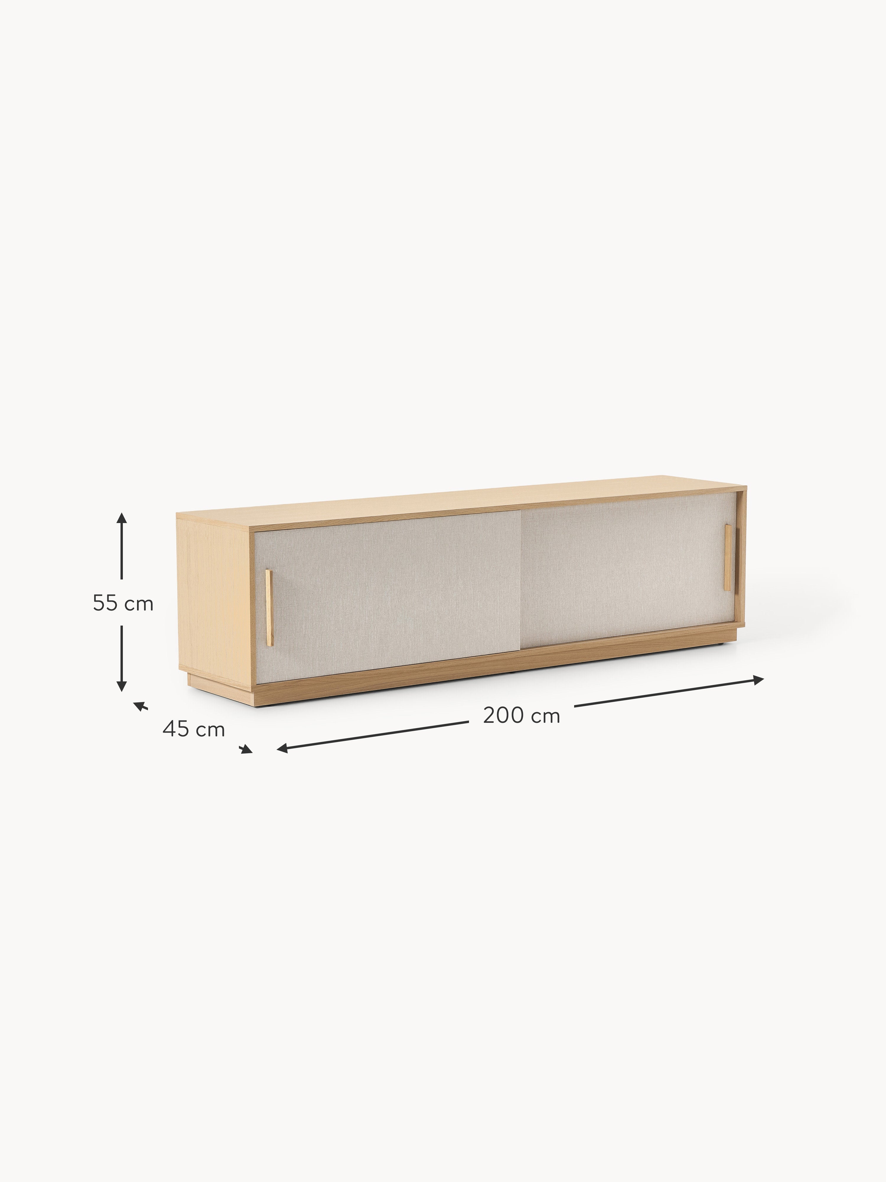 Wisp Wooden TV Stand with Upholstered Front