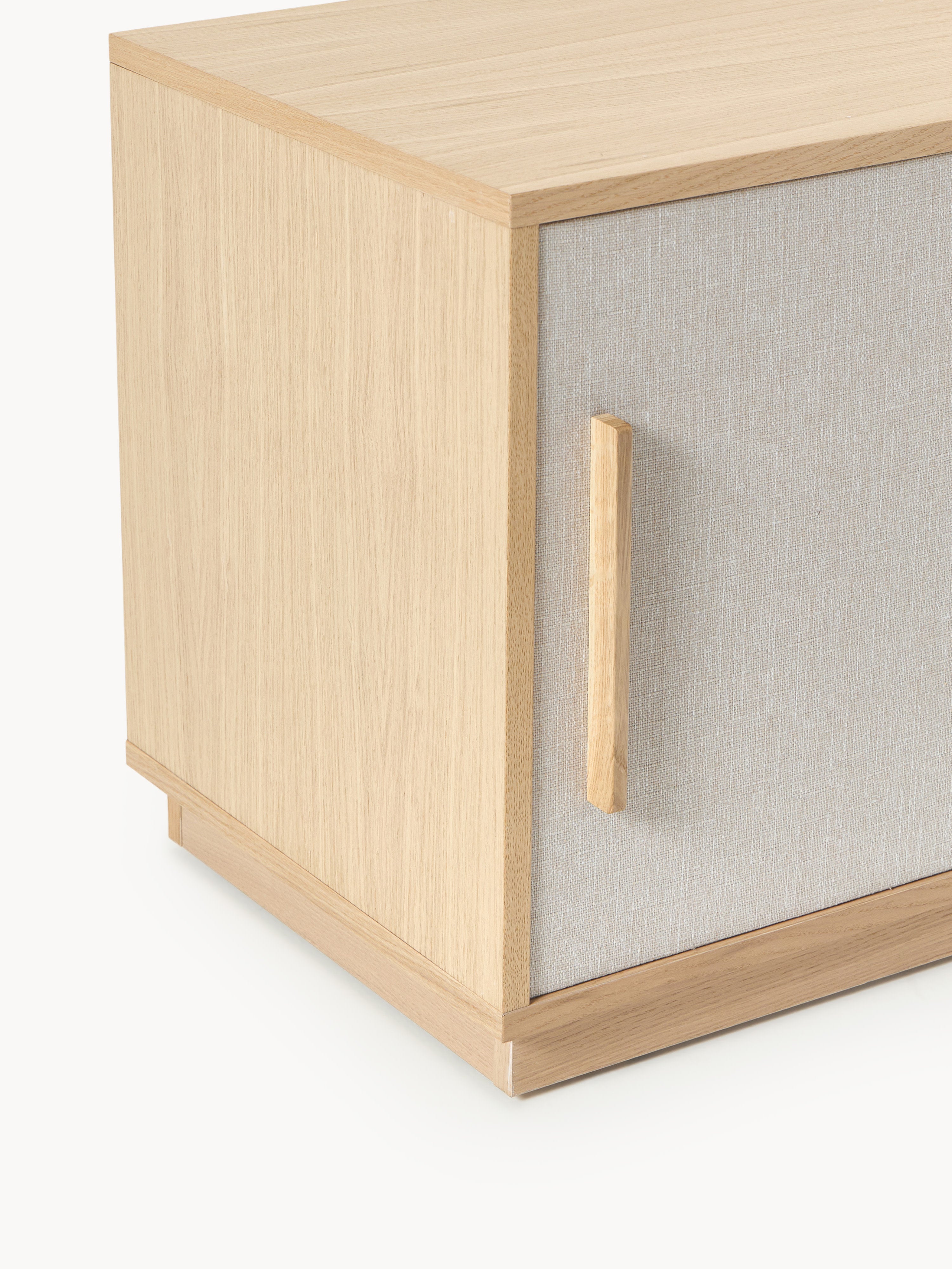Wisp Wooden TV Stand with Upholstered Front