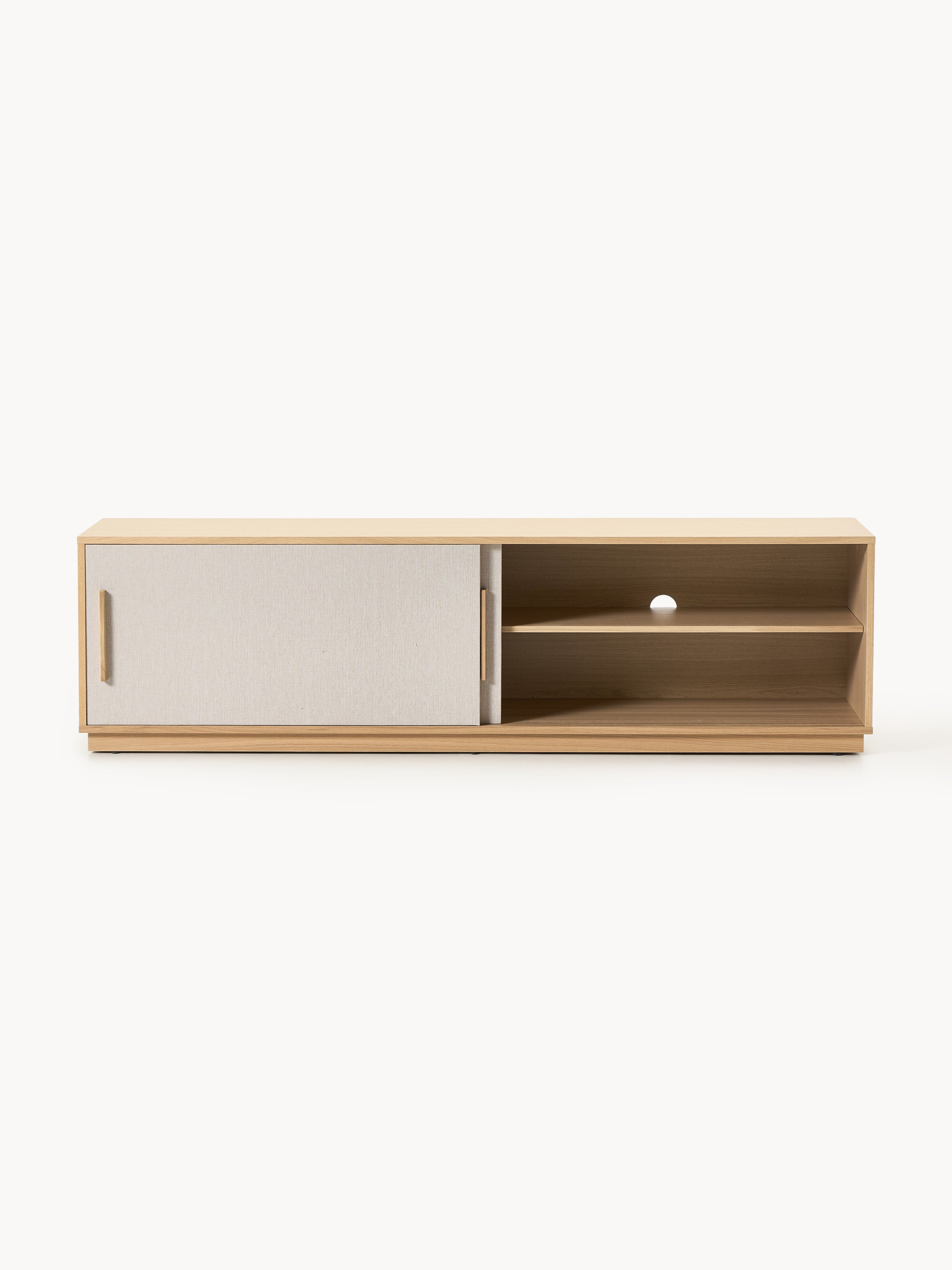 Wisp Wooden TV Stand with Upholstered Front