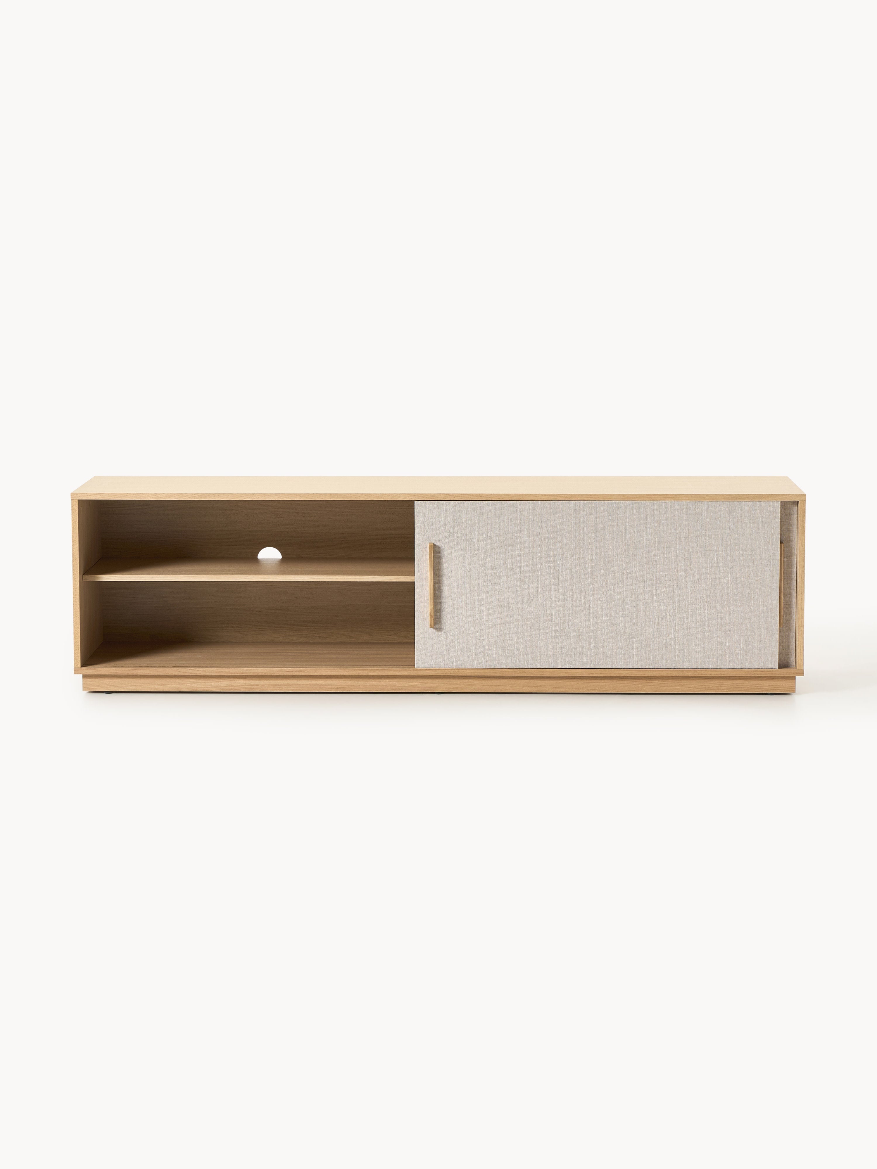 Wisp Wooden TV Stand with Upholstered Front